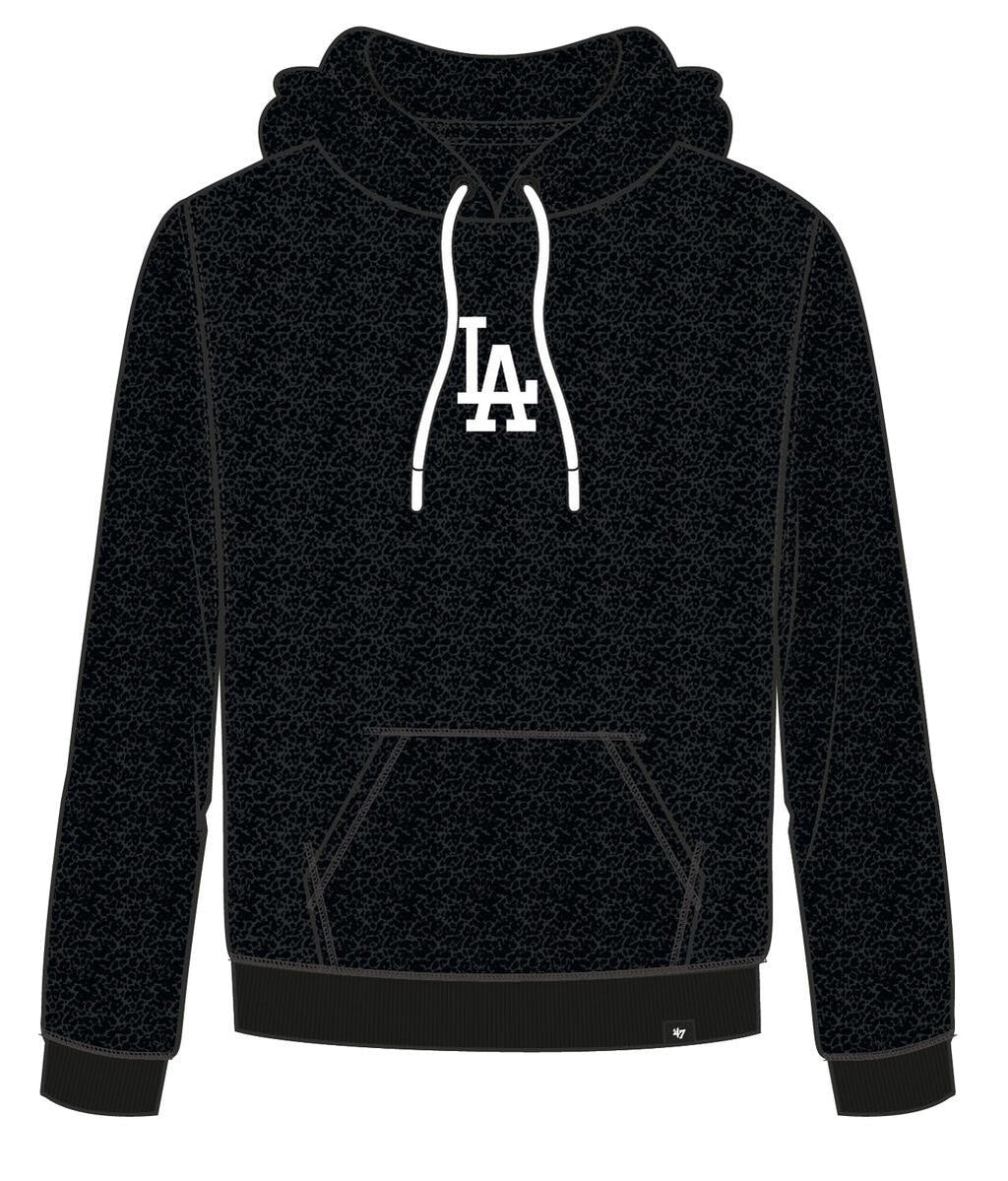 Los Angeles Dodgers MLB Jet Black Core Long Loop Fuzzy Hood Official Sports Fan Gear Popular Style Baseball Fan Gear