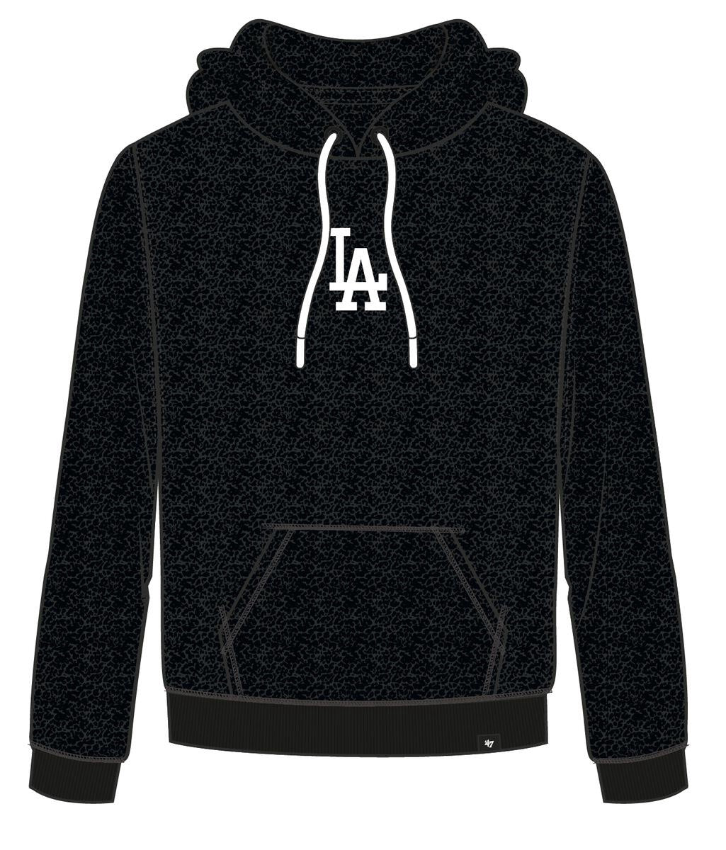 Los Angeles Dodgers MLB Jet Black Core Long Loop Fuzzy Hood Official Sports Fan Gear Popular Style Baseball Fan Gear