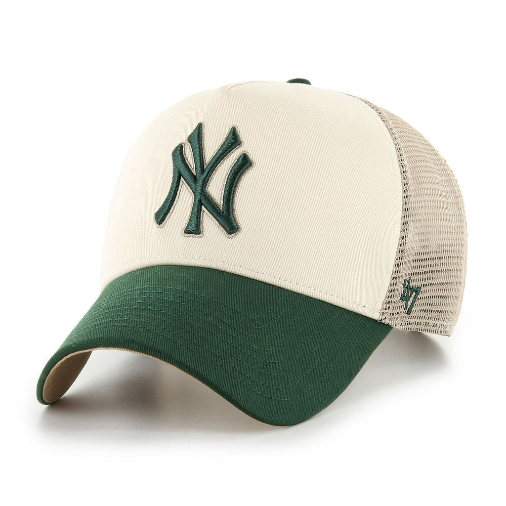 New York Yankees MLB Ballpark Mesh TT 47 Offside DT Beige Green Official Sports Fan Gear Popular Style Baseball Fan Gear