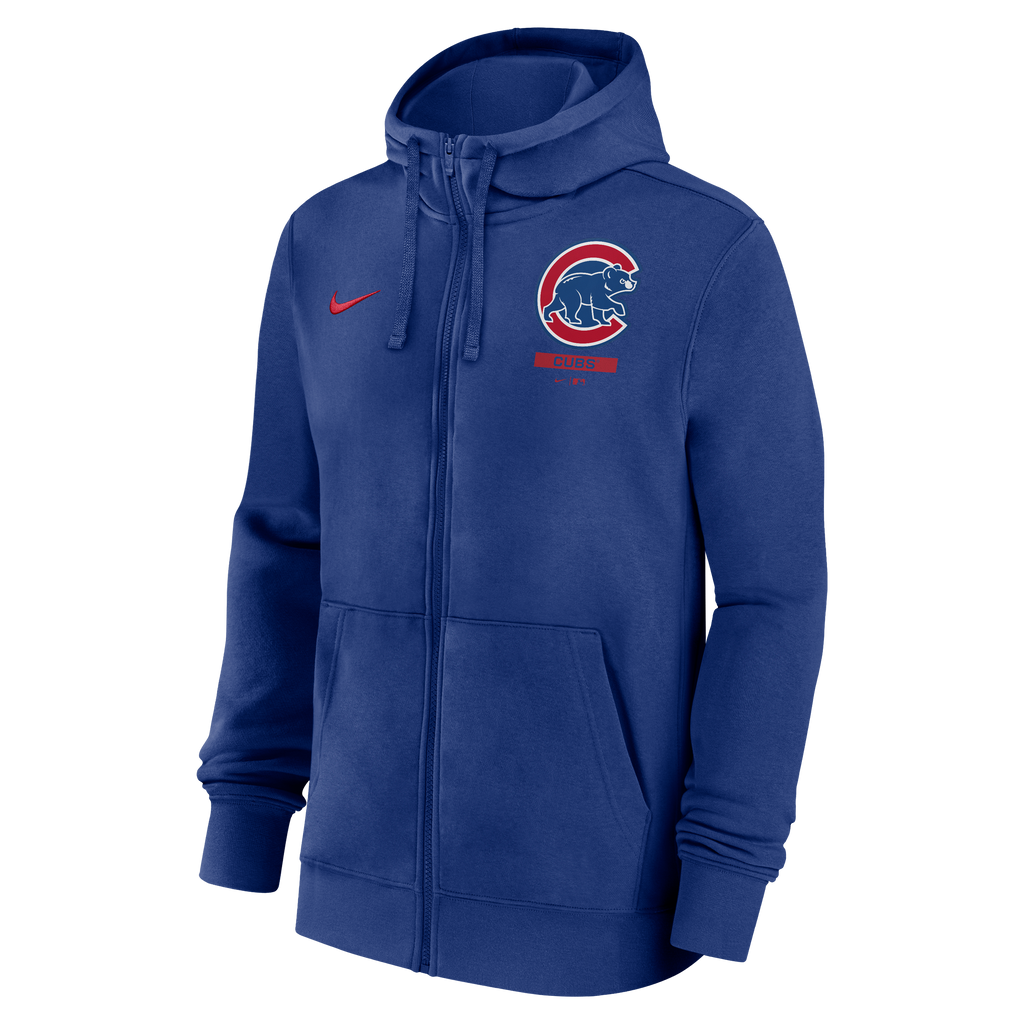 Mens Chicago Cubs Nike Mentor 1 2 Zip Royal Hoodie Comfort Hoodie Baseball Fan Apparel