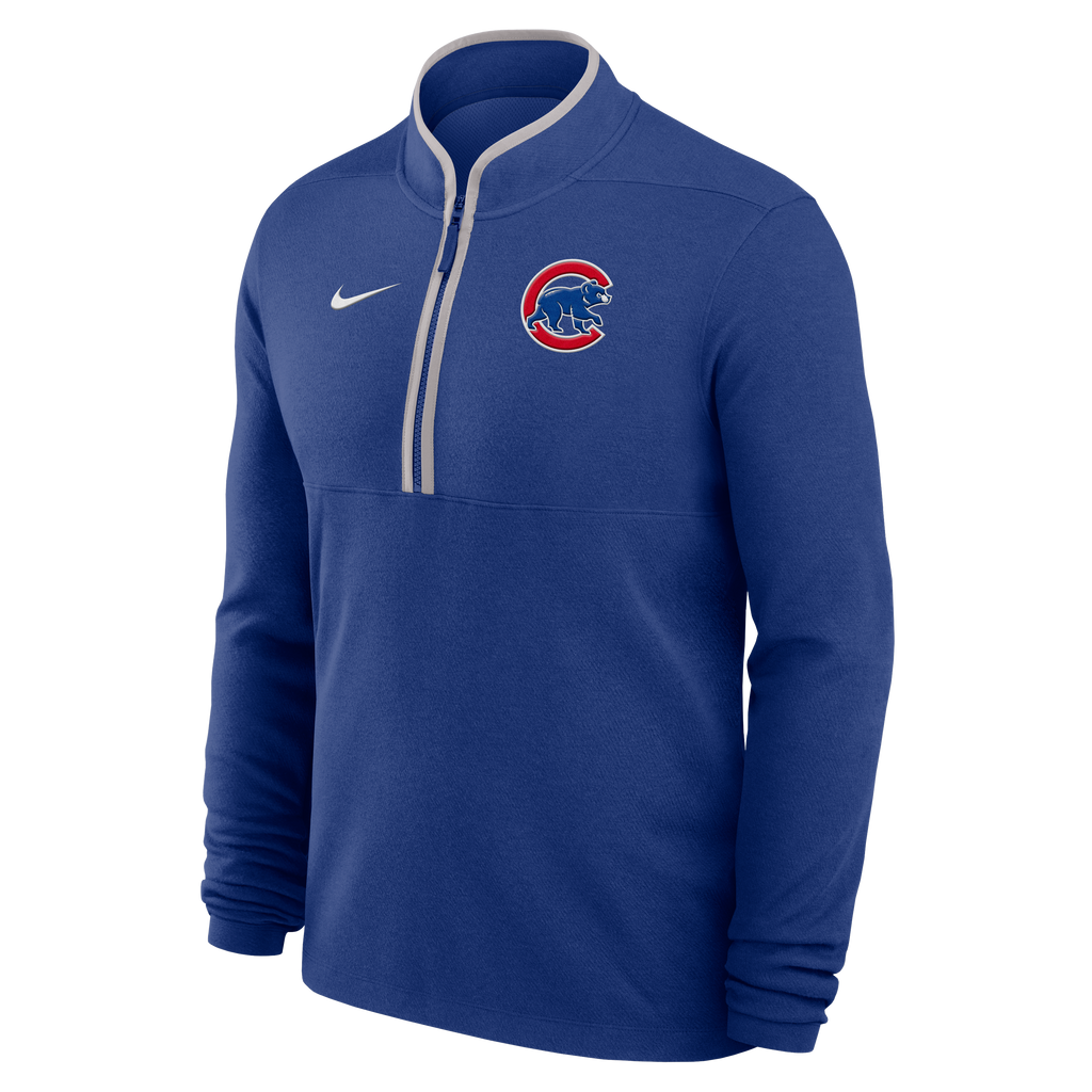 Mens Chicago Cubs Nike Royal Victory Half Zip Pullover Popular Style Baseball Fan Gear