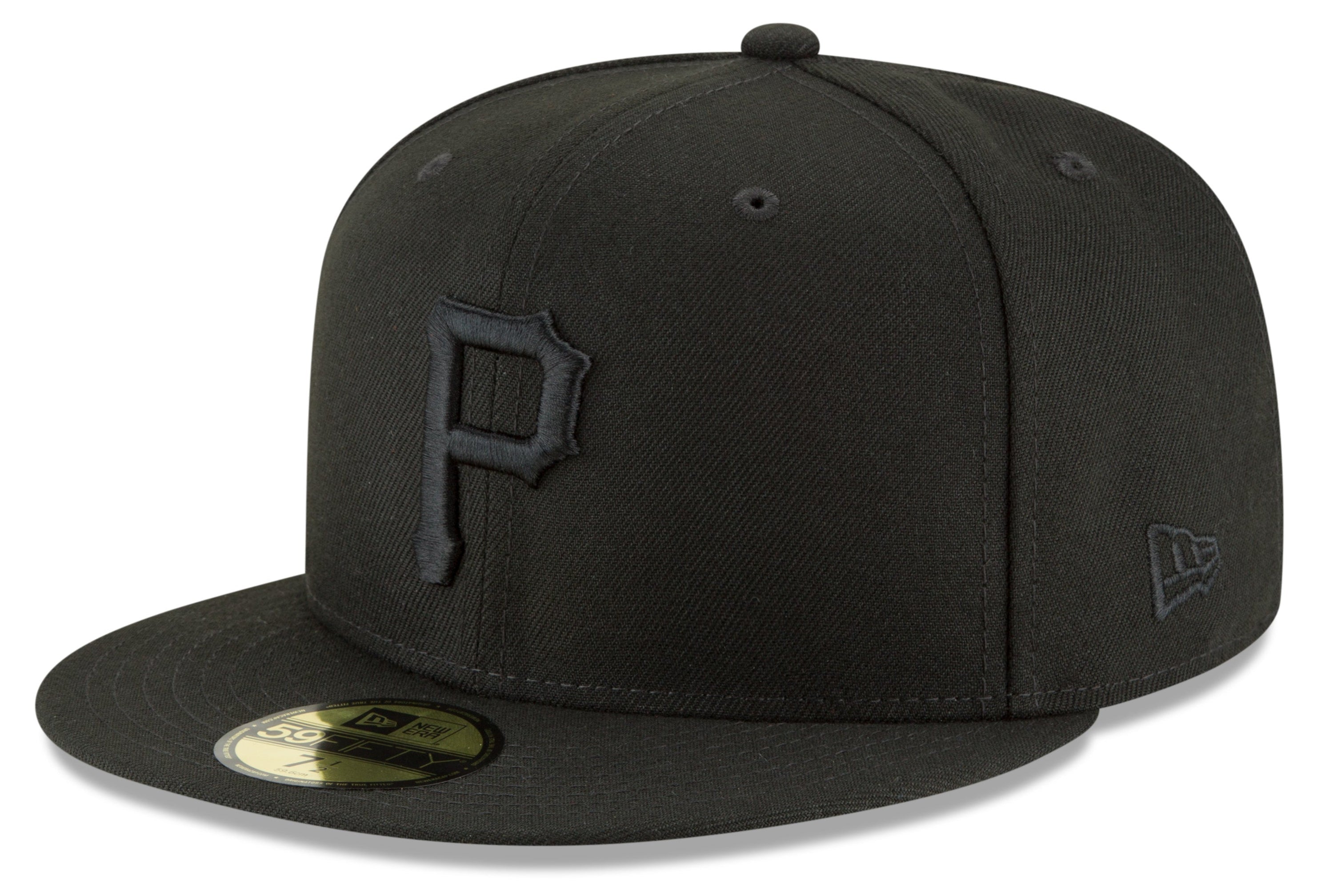 Men s Pittsburgh Pirates New Era Black Tonal 59FIFTY Fitted Hat Official Team Hat Sports Fan Cap Official MLB Team Hat Baseball Fan Cap