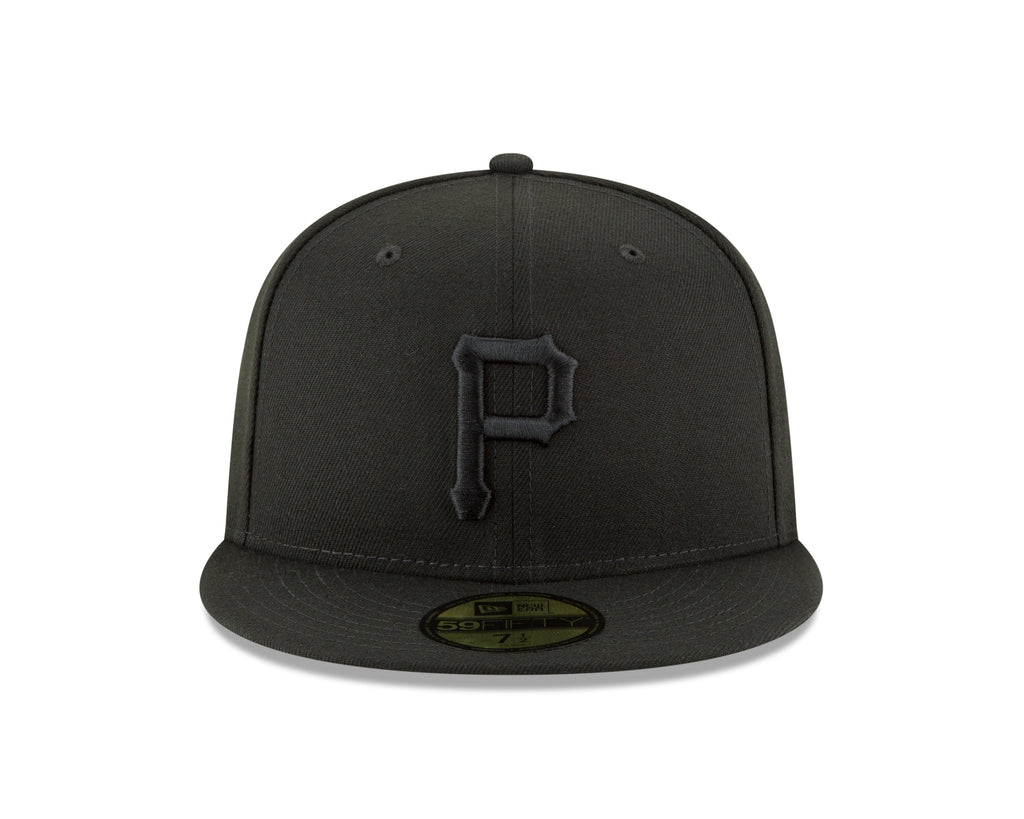 Men s Pittsburgh Pirates New Era Black Tonal 59FIFTY Fitted Hat Official Team Hat Sports Fan Cap Official MLB Team Hat Baseball Fan Cap