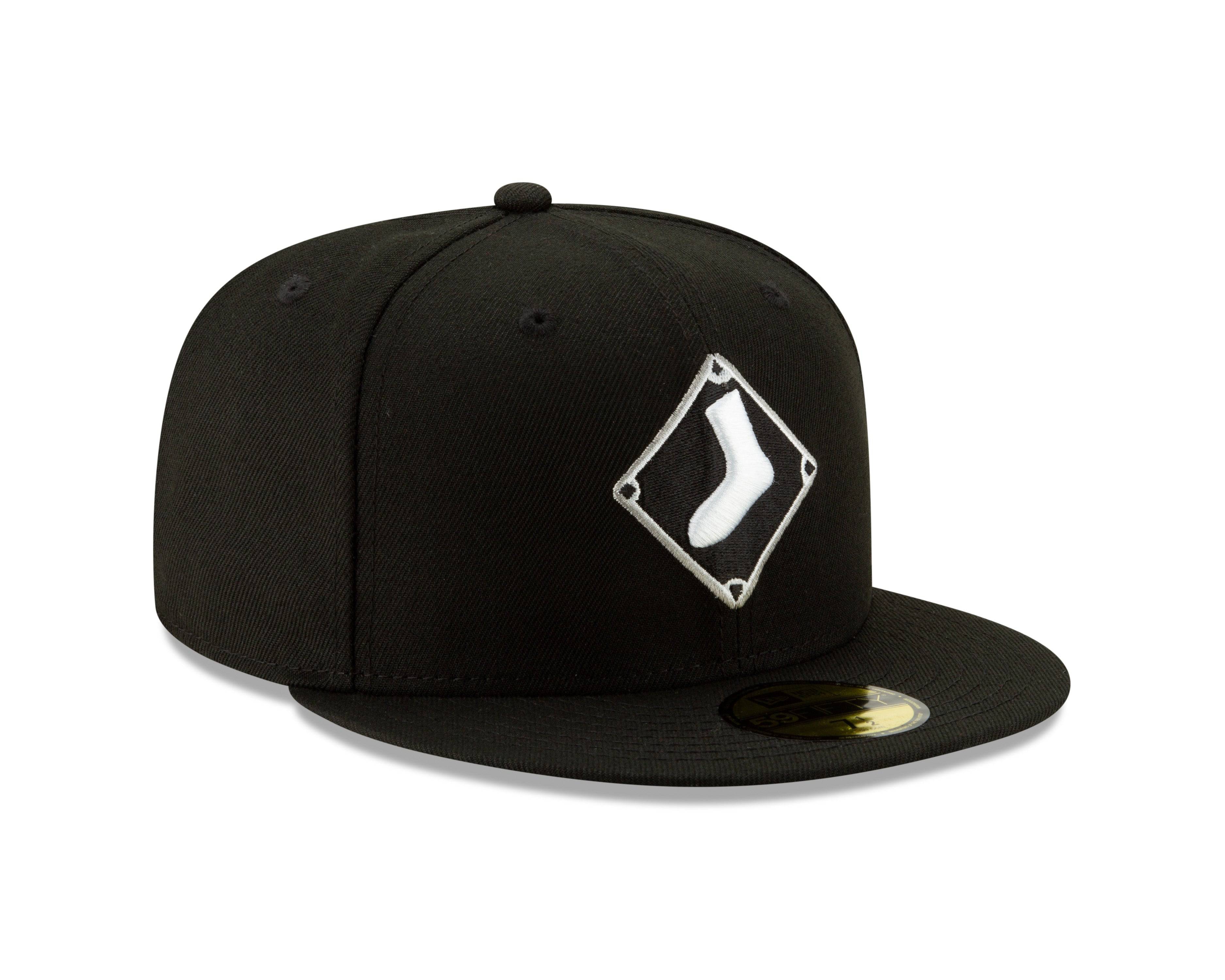 Chicago White Sox New Era Diamond Alternate Logo 59FIFTY Fitted Hat - Black Official Team Hat Sports Fan Cap Official MLB Team Hat Baseball Fan Cap
