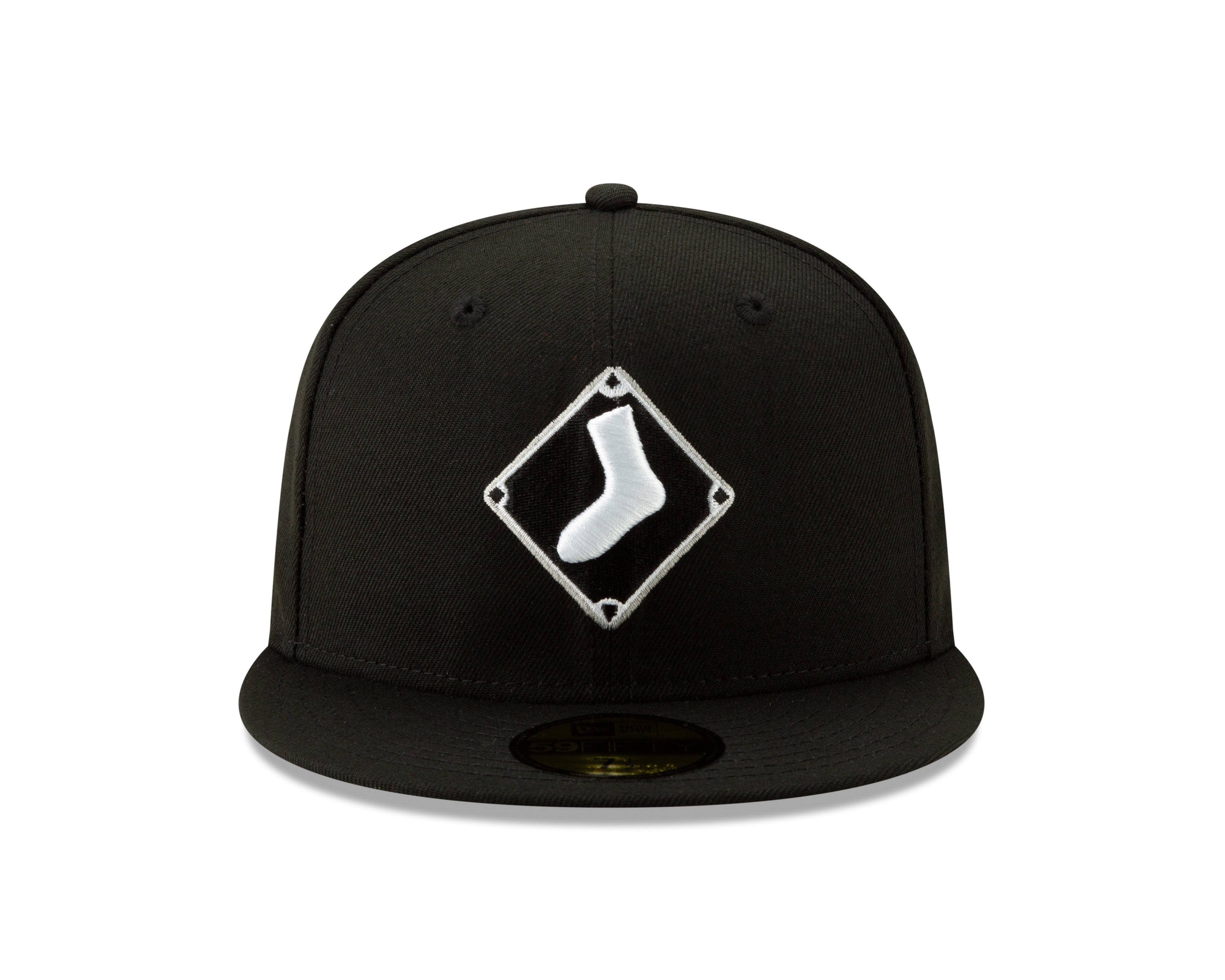 Chicago White Sox New Era Diamond Alternate Logo 59FIFTY Fitted Hat - Black Official Team Hat Sports Fan Cap Official MLB Team Hat Baseball Fan Cap