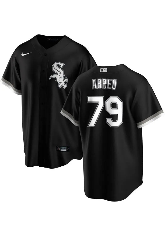 Men s Chicago White Sox Jose Abreu Nike Black Alternate Replica Player Name Jersey Official Team Jersey Sports Fan Apparel Official MLB Team Jersey