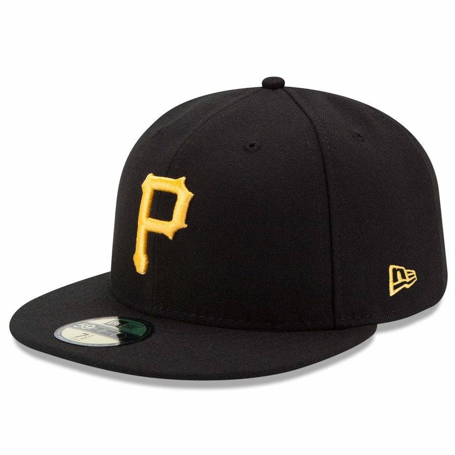 Men s Pittsburgh Pirates New Era Black Game Authentic Collection On-Field 59FIFTY Fitted Hat Official Team Hat Sports Fan Cap Official MLB Team Hat