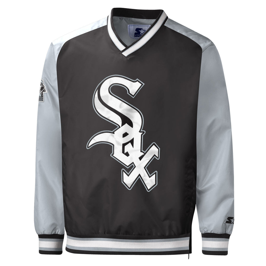 Men s Chicago White Sox Gameday Trainer III Black V-Neck Pullover Jacket Official Sports Fan Gear Comfort Hoodie Baseball Fan Apparel