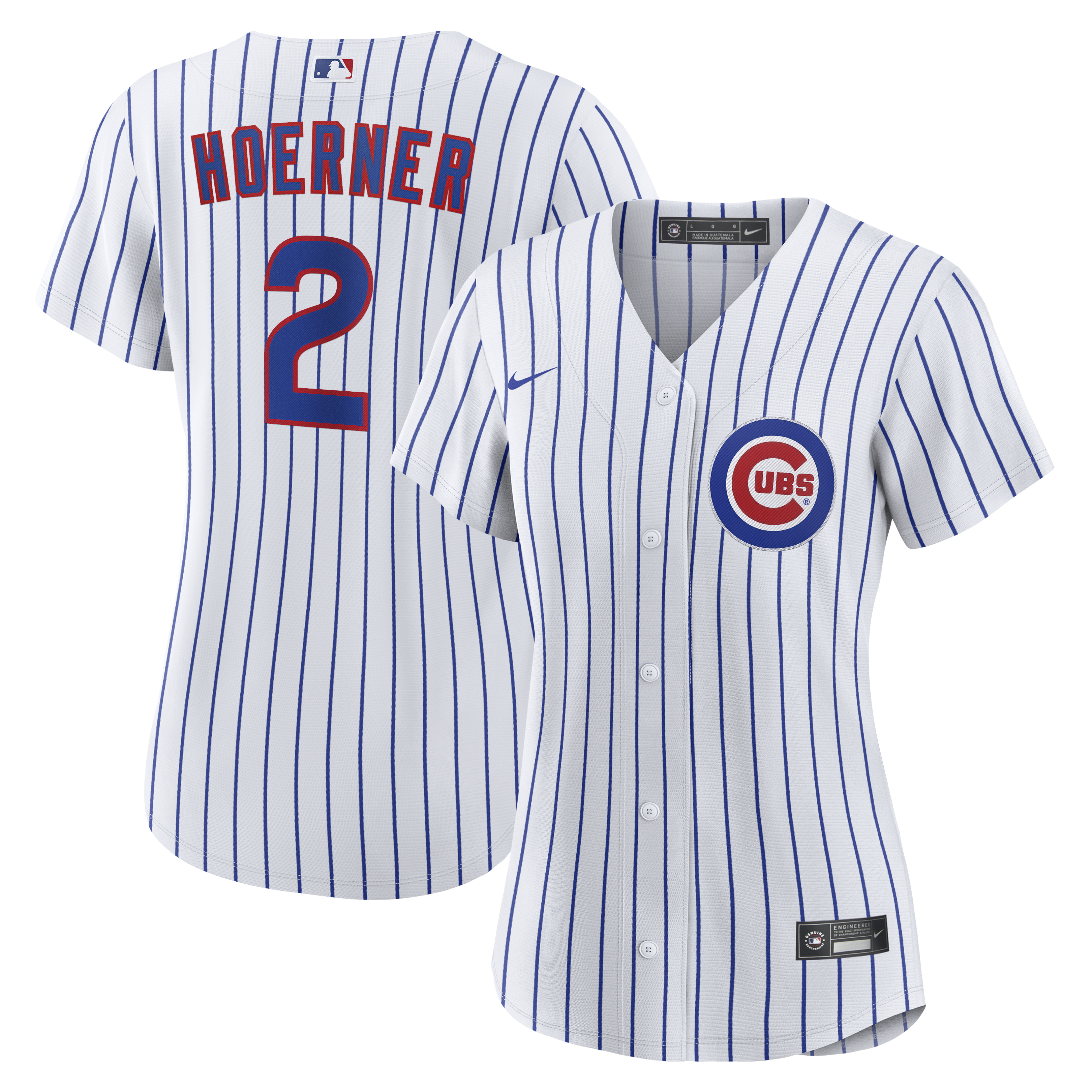 Women s Nico Hoerner Chicago Cubs Nike White Home Replica Team Jersey Official Team Jersey Sports Fan Apparel Official MLB Team Jersey Baseball Fan
