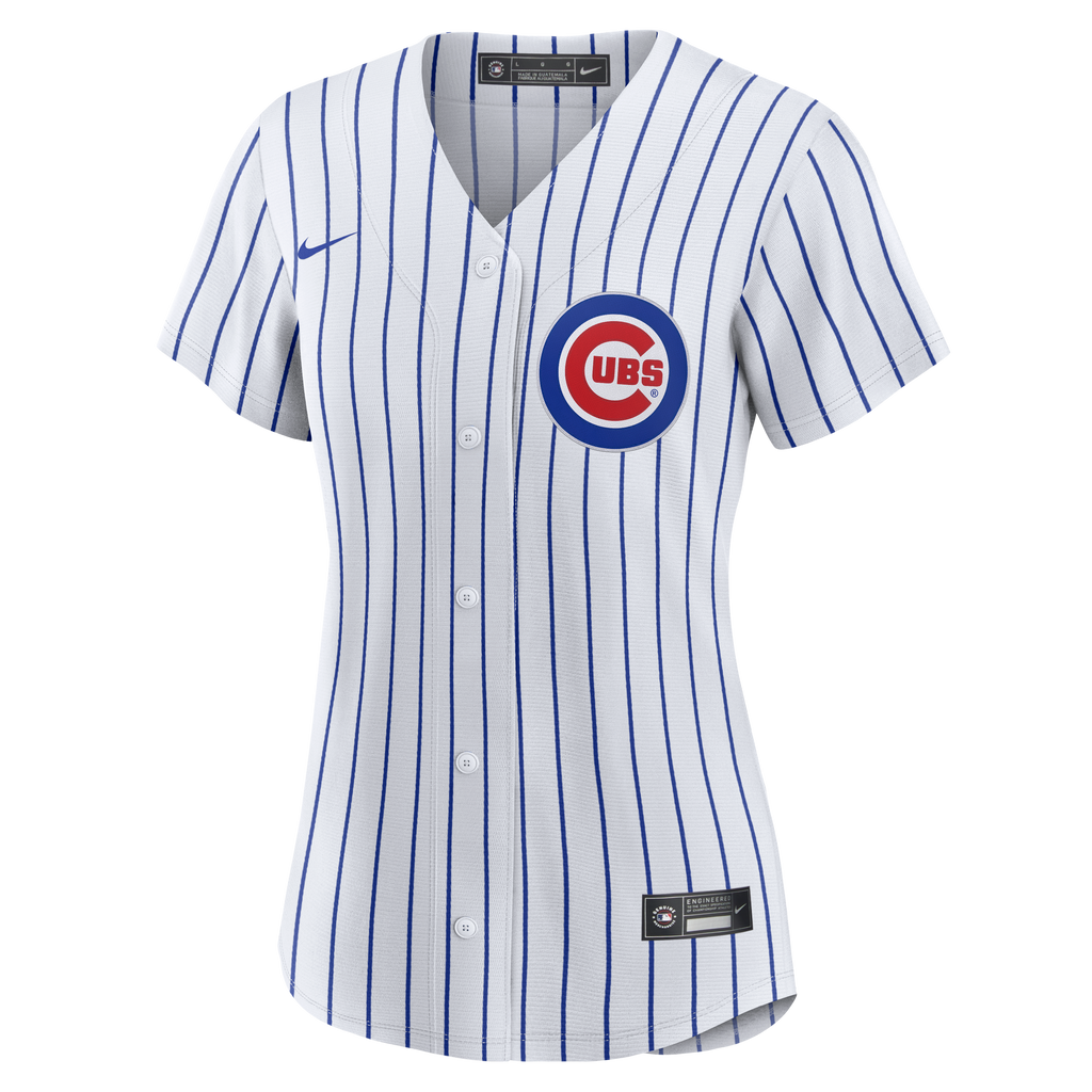 Women s Nico Hoerner Chicago Cubs Nike White Home Replica Team Jersey Official Team Jersey Sports Fan Apparel Official MLB Team Jersey Baseball Fan