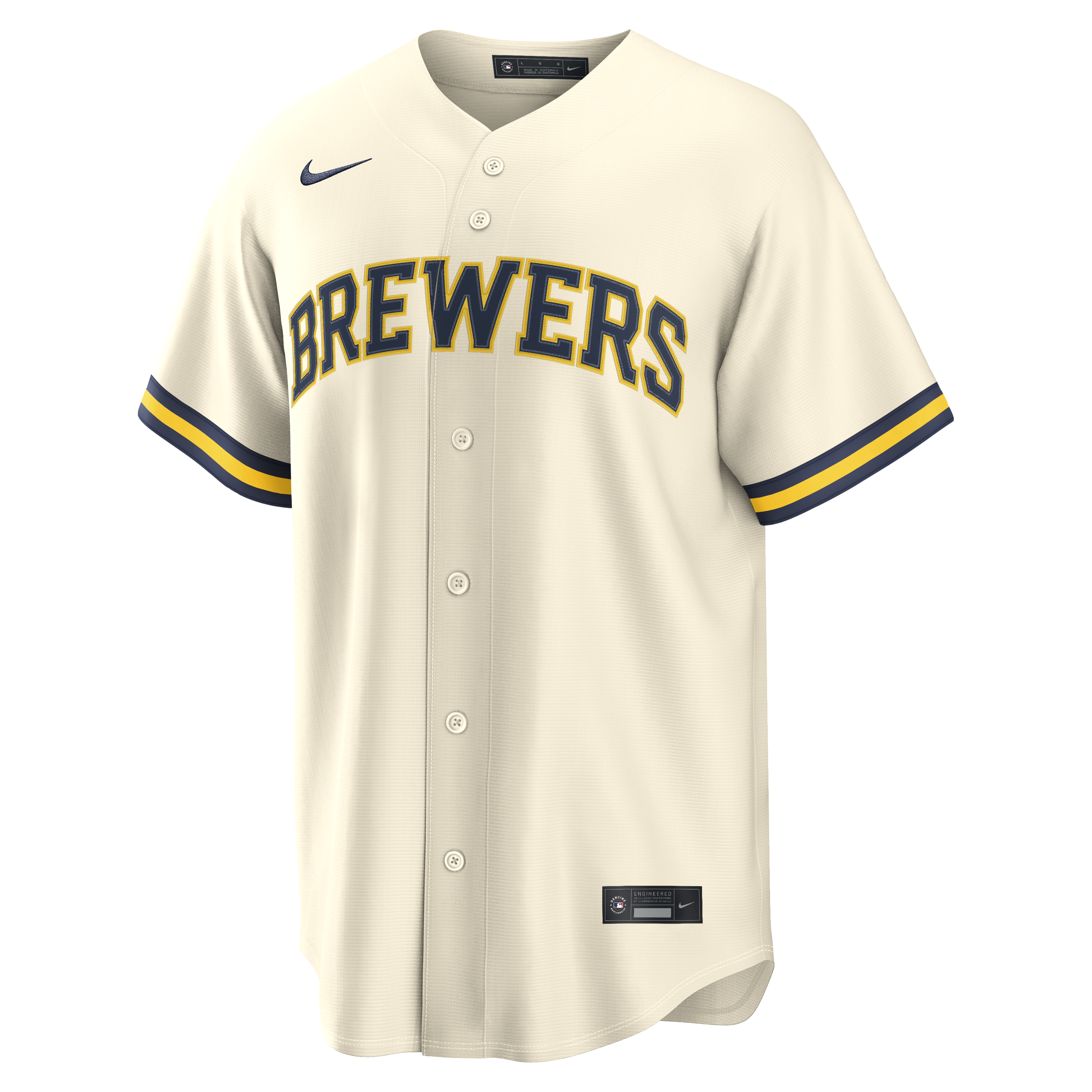 Men s Milwaukee Brewers Nike Cream Home Replica Team Jersey Official Team Jersey Sports Fan Apparel Official MLB Team Jersey Baseball Fan Apparel