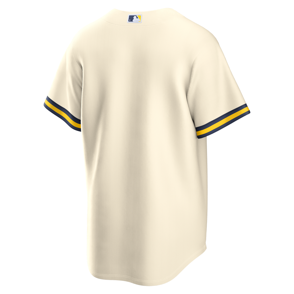 Men s Milwaukee Brewers Nike Cream Home Replica Team Jersey Official Team Jersey Sports Fan Apparel Official MLB Team Jersey Baseball Fan Apparel
