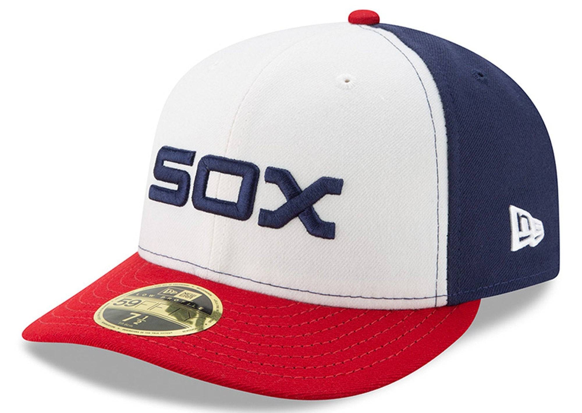 Men s Chicago White Sox New Era White Red Alternate Authentic Collection On-Field Low Profile 59FIFTY Fitted Hat Official Team Hat Sports Fan Cap