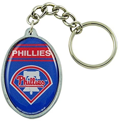 Philadelphia Phillies MLB Oval Keychain Official Sports Fan Gear Popular Style Baseball Fan Gear