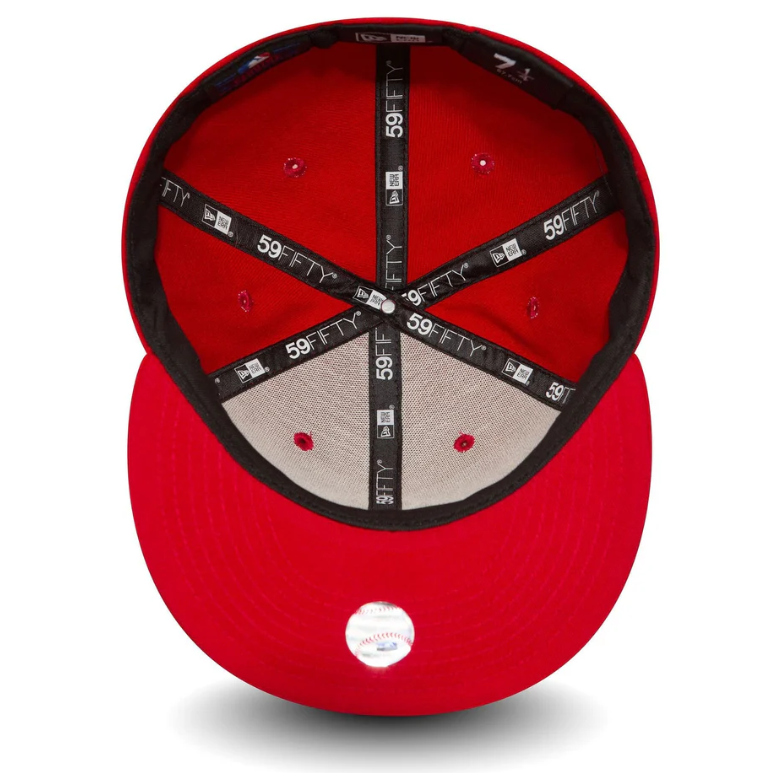 New York Yankees MLB League Essential 59FIFTY Fitted New Era Red White Official Team Hat Sports Fan Cap Official MLB Team Hat Baseball Fan Cap