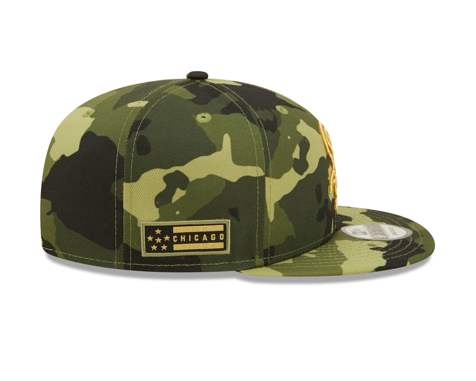 Men s Chicago White Sox New Era 2022 Armed Forces Day Camo 9FIFTY Snapback Adjustable Hat Official Team Hat Sports Fan Cap Official MLB Team Hat