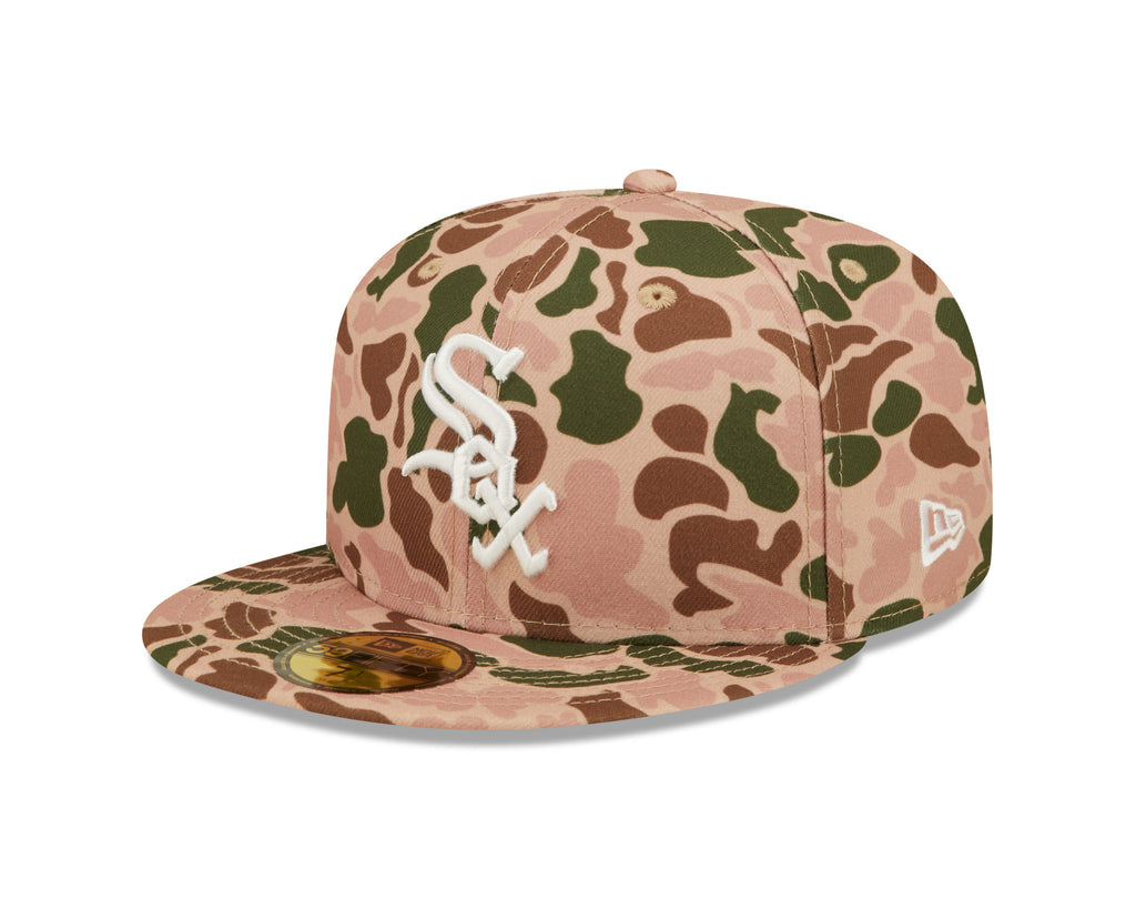 Chicago White Sox New Era 2005 World Series Duck Camo 59FIFTY Fitted Hat Official Team Hat Sports Fan Cap Official MLB Team Hat Baseball Fan Cap