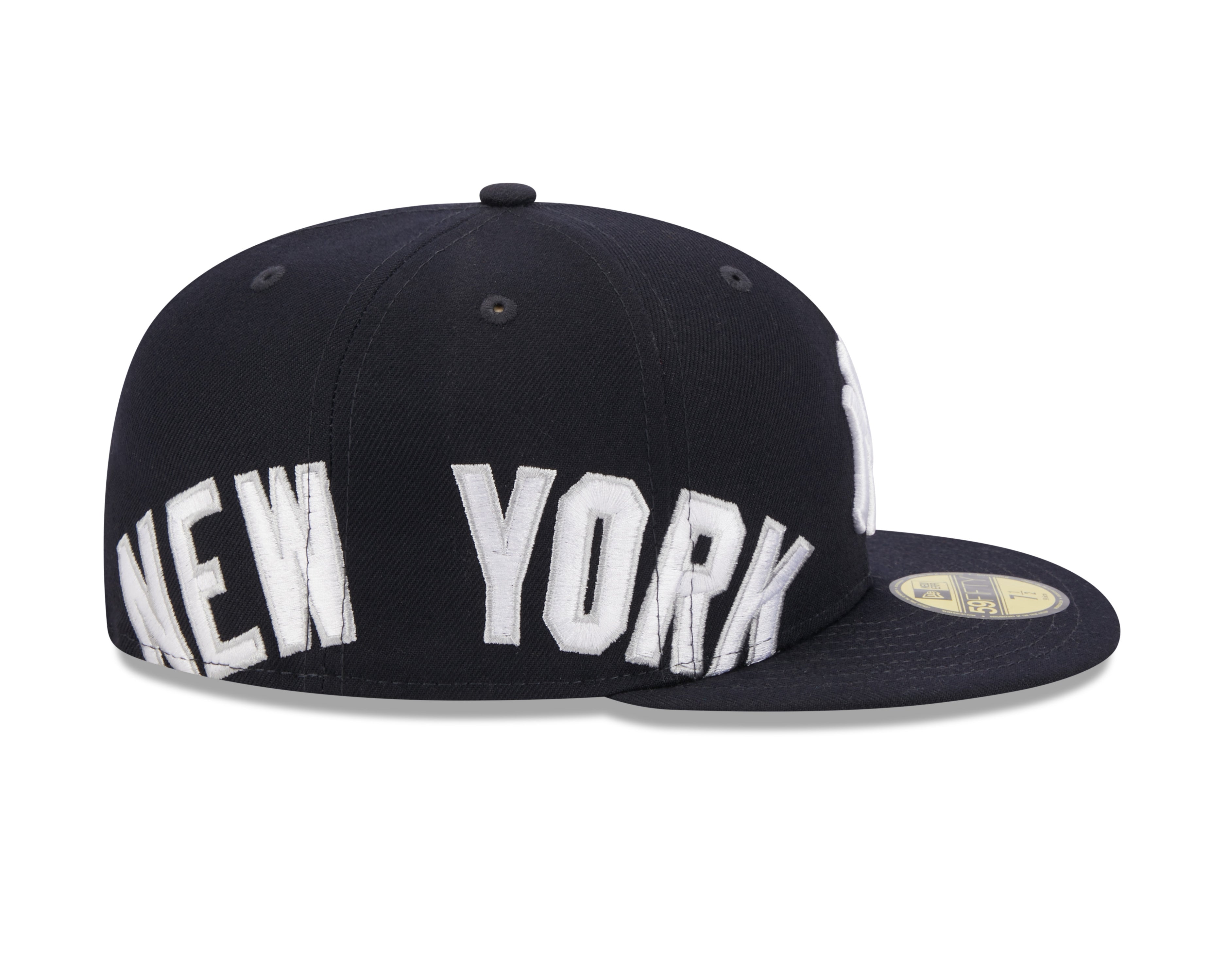 New York Yankees New Era Navy Arch 59FIFTY Fitted Hat Official Team Hat Sports Fan Cap Official MLB Team Hat Baseball Fan Cap
