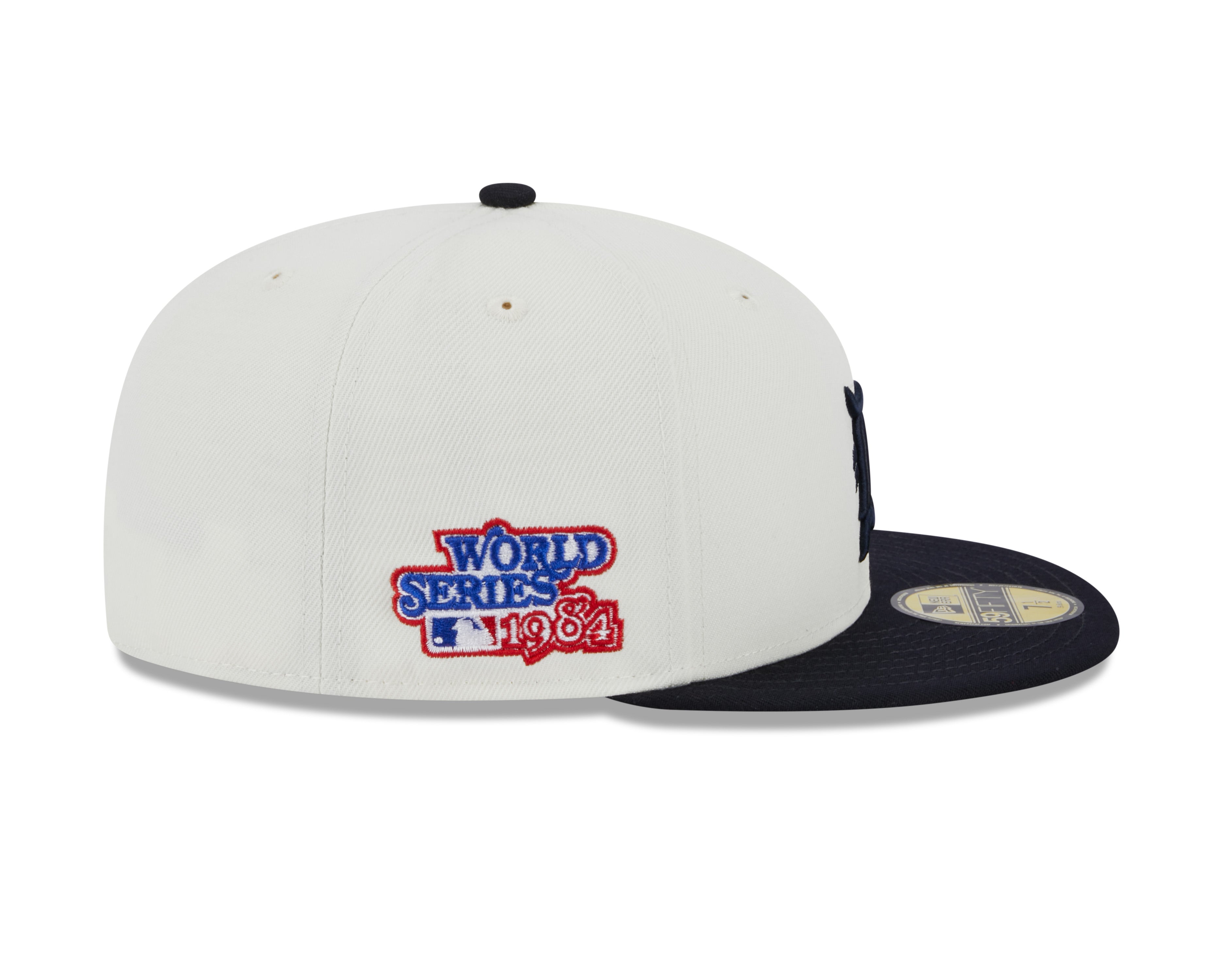 Detroit Tigers 1984 World Series Cream Navy New Era Retro 59FIFTY Fitted Hat Official Team Hat Sports Fan Cap Official MLB Team Hat Baseball Fan Cap