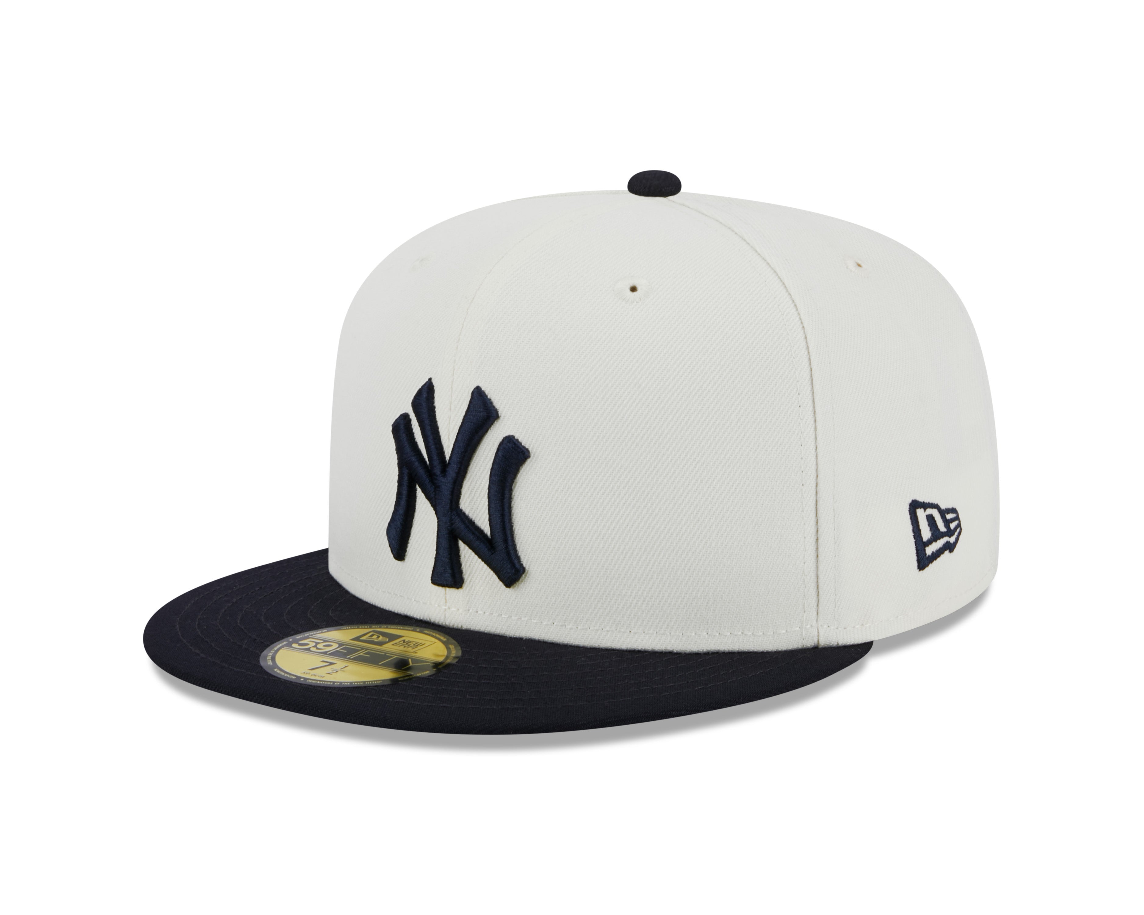 New York Yankees 2000 World Series Cream Navy New Era Retro 59FIFTY Fitted Hat Official Team Hat Sports Fan Cap Official MLB Team Hat Baseball Fan Cap