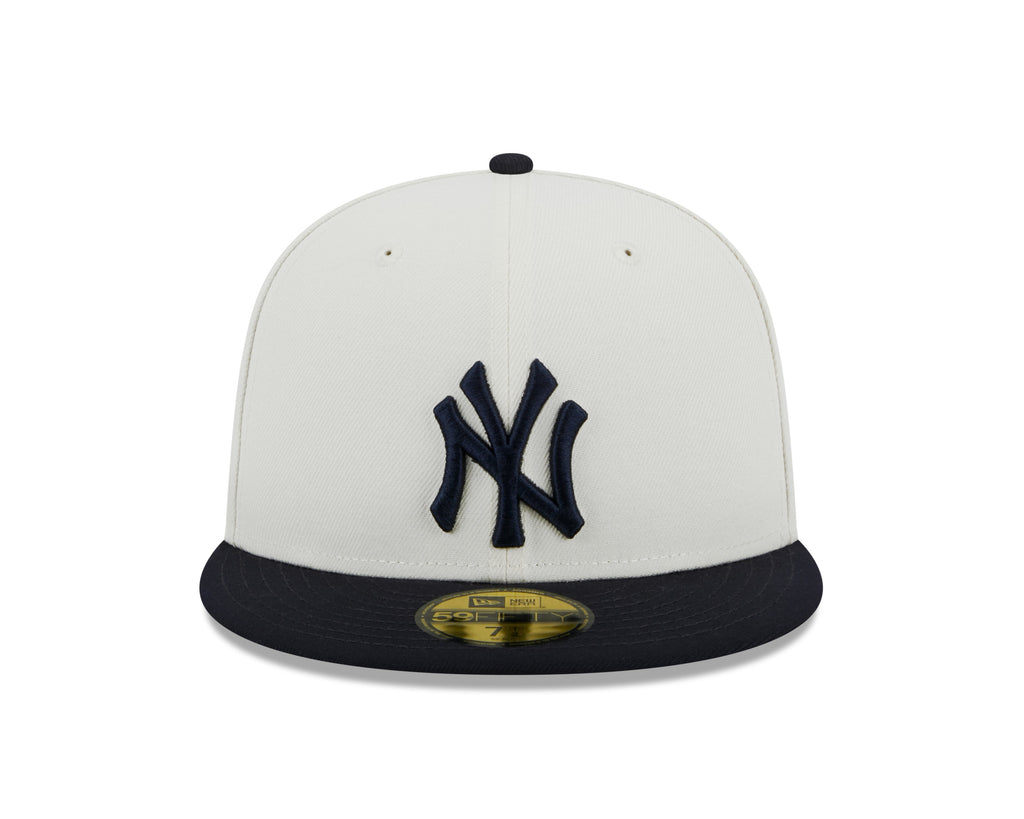 New York Yankees 2000 World Series Cream Navy New Era Retro 59FIFTY Fitted Hat Official Team Hat Sports Fan Cap Official MLB Team Hat Baseball Fan Cap