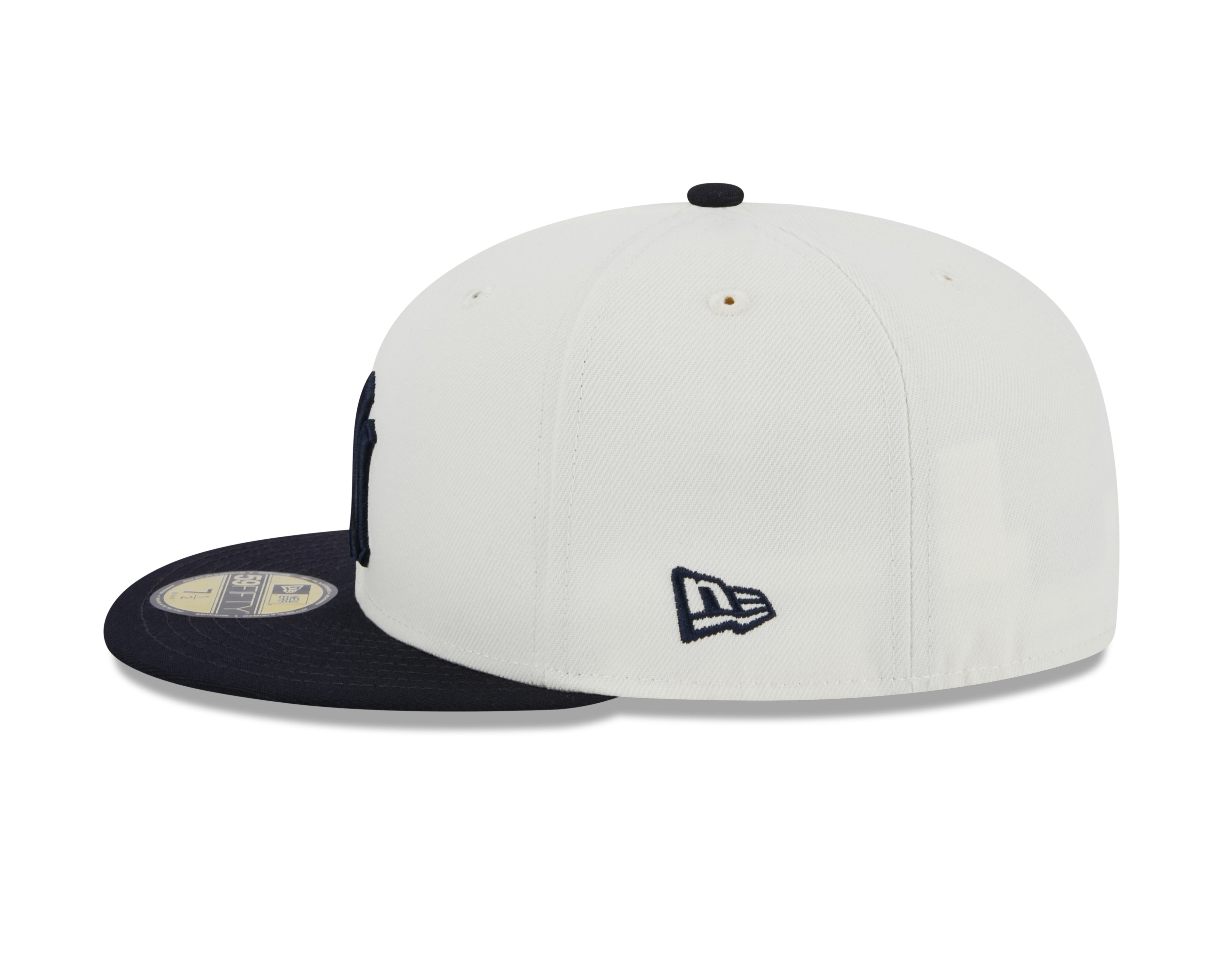 New York Yankees 2000 World Series Cream Navy New Era Retro 59FIFTY Fitted Hat Official Team Hat Sports Fan Cap Official MLB Team Hat Baseball Fan Cap