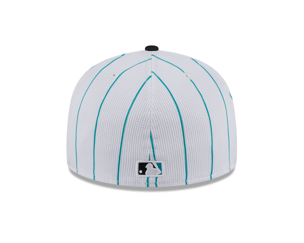 Men s Miami Marlins White 2024 Batting Practice 59FIFTY Fitted Hat Official Team Hat Sports Fan Cap Official MLB Team Hat Baseball Fan Cap
