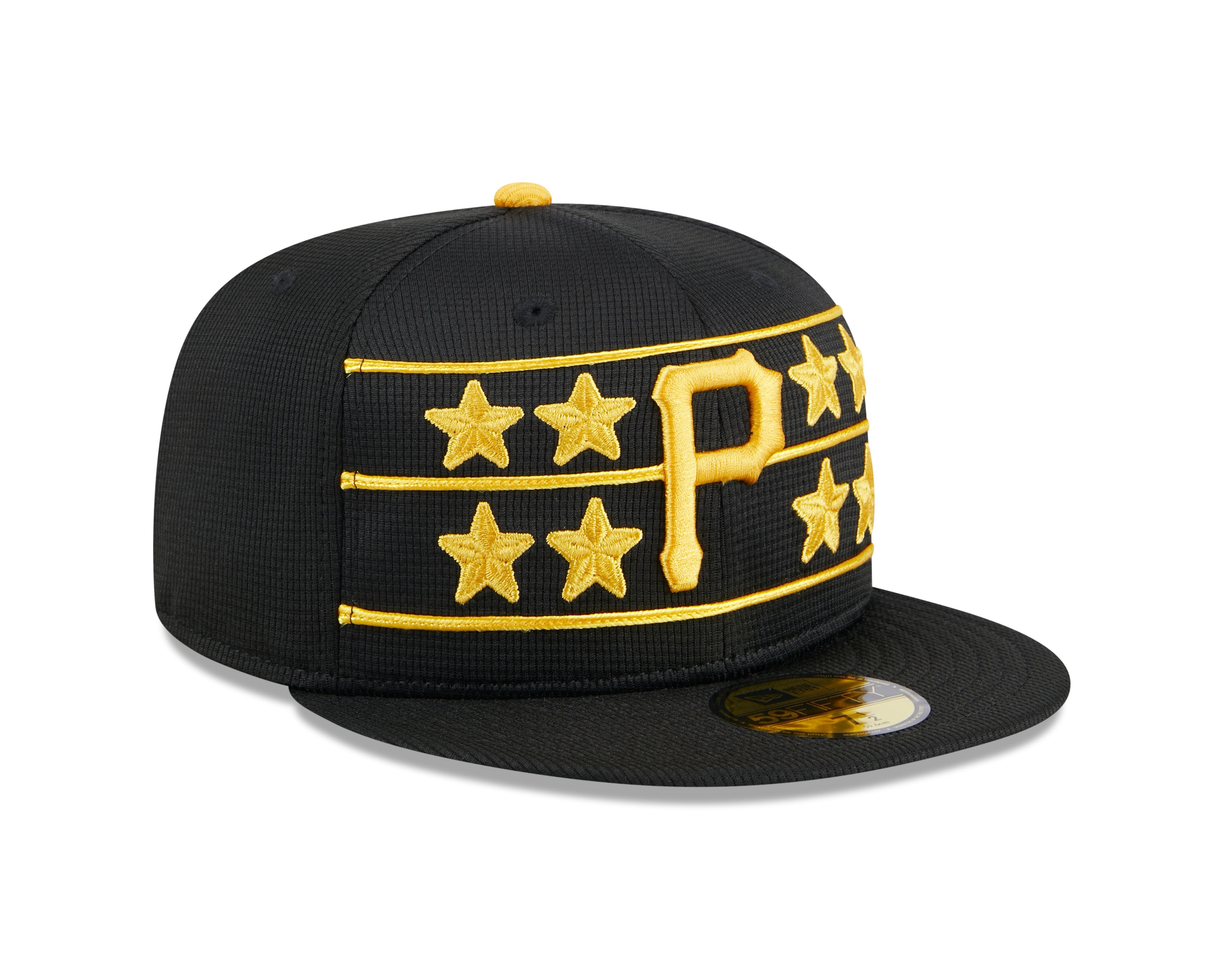 Men s Pittsburgh Pirates New Era Black 2024 Batting Practice 59FIFTY Fitted Hat Official Team Hat Sports Fan Cap Official MLB Team Hat Baseball Fan