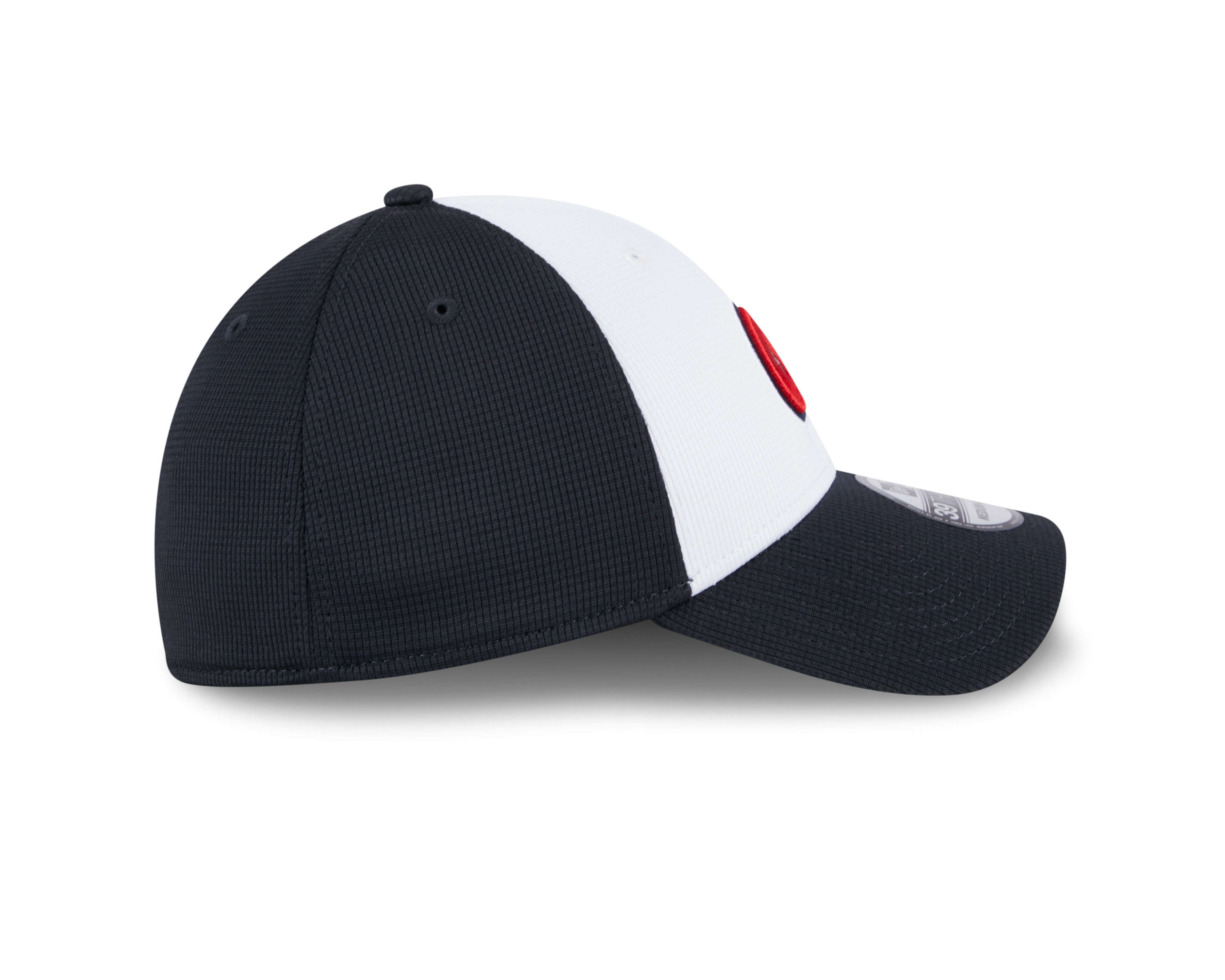 Mens New Era Atlanta Braves White Navy 2024 Batting Practice 39Thirty Flex Fit Cap Official Team Hat Sports Fan Cap Official MLB Team Hat Baseball
