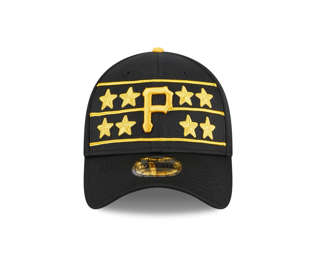 Men s Pittsburgh Pirates New Era 2024 Batting Practice Black 39THIRTY Flex-Fit Hat Official Team Hat Sports Fan Cap Official MLB Team Hat Baseball