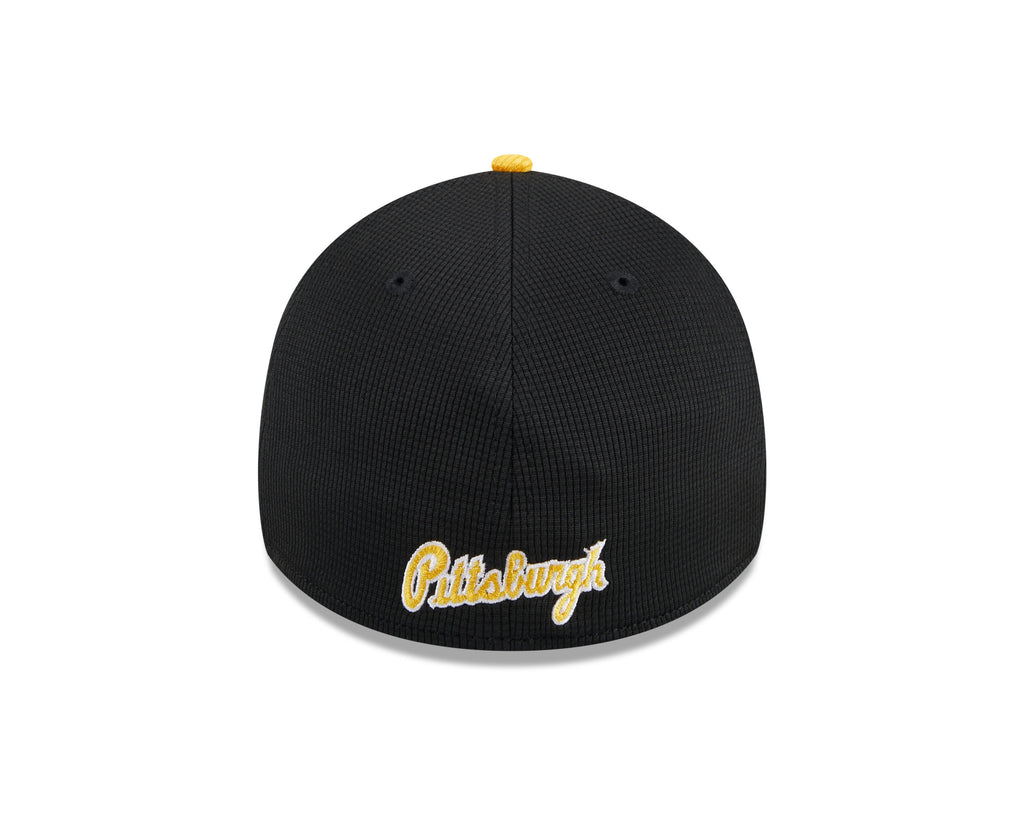 Men s Pittsburgh Pirates New Era 2024 Batting Practice Black 39THIRTY Flex-Fit Hat Official Team Hat Sports Fan Cap Official MLB Team Hat Baseball