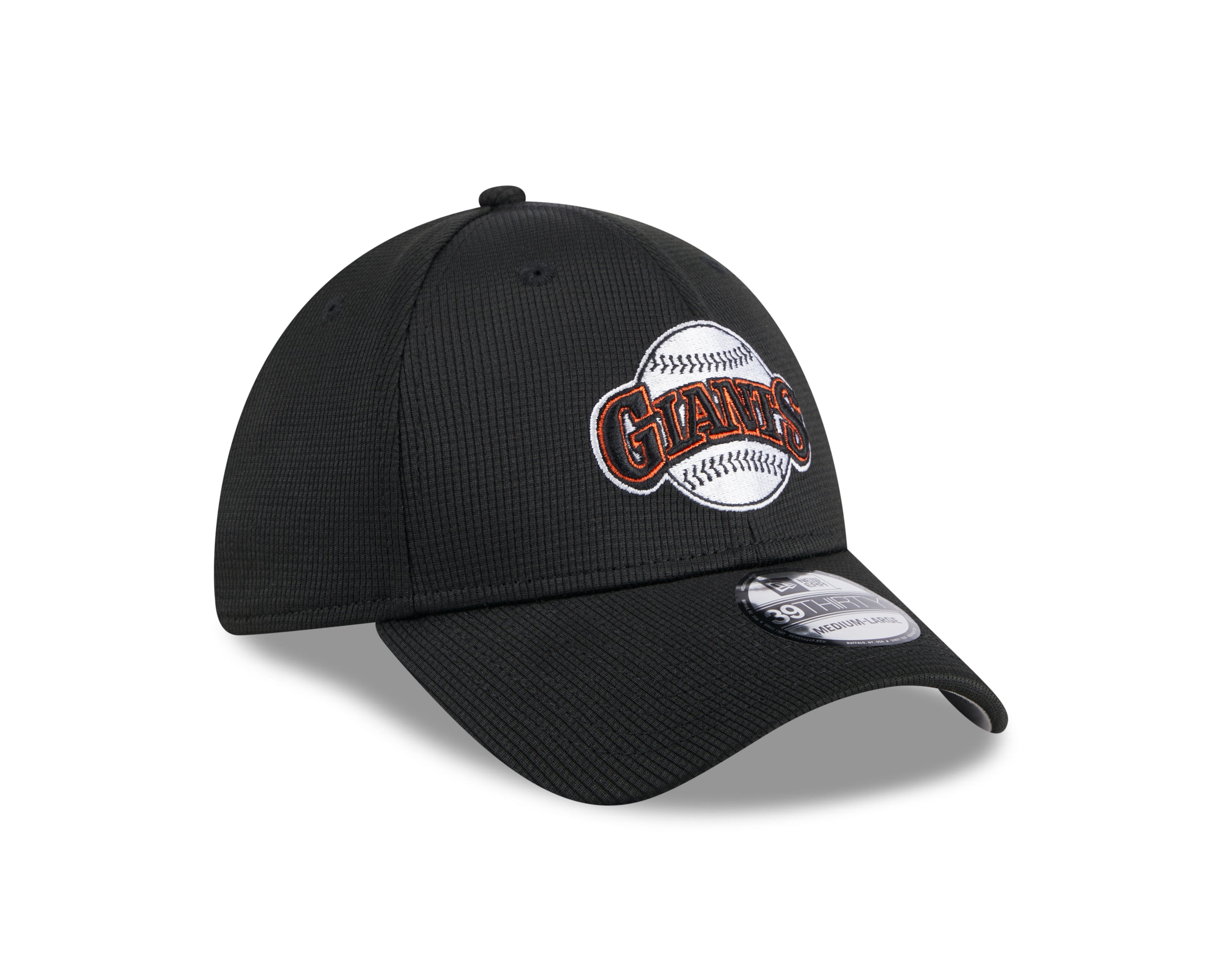 Men s San Francisco Giants New Era 2024 Batting Practice Black 39THIRTY Flex-Fit Hat Official Team Hat Sports Fan Cap Official MLB Team Hat Baseball