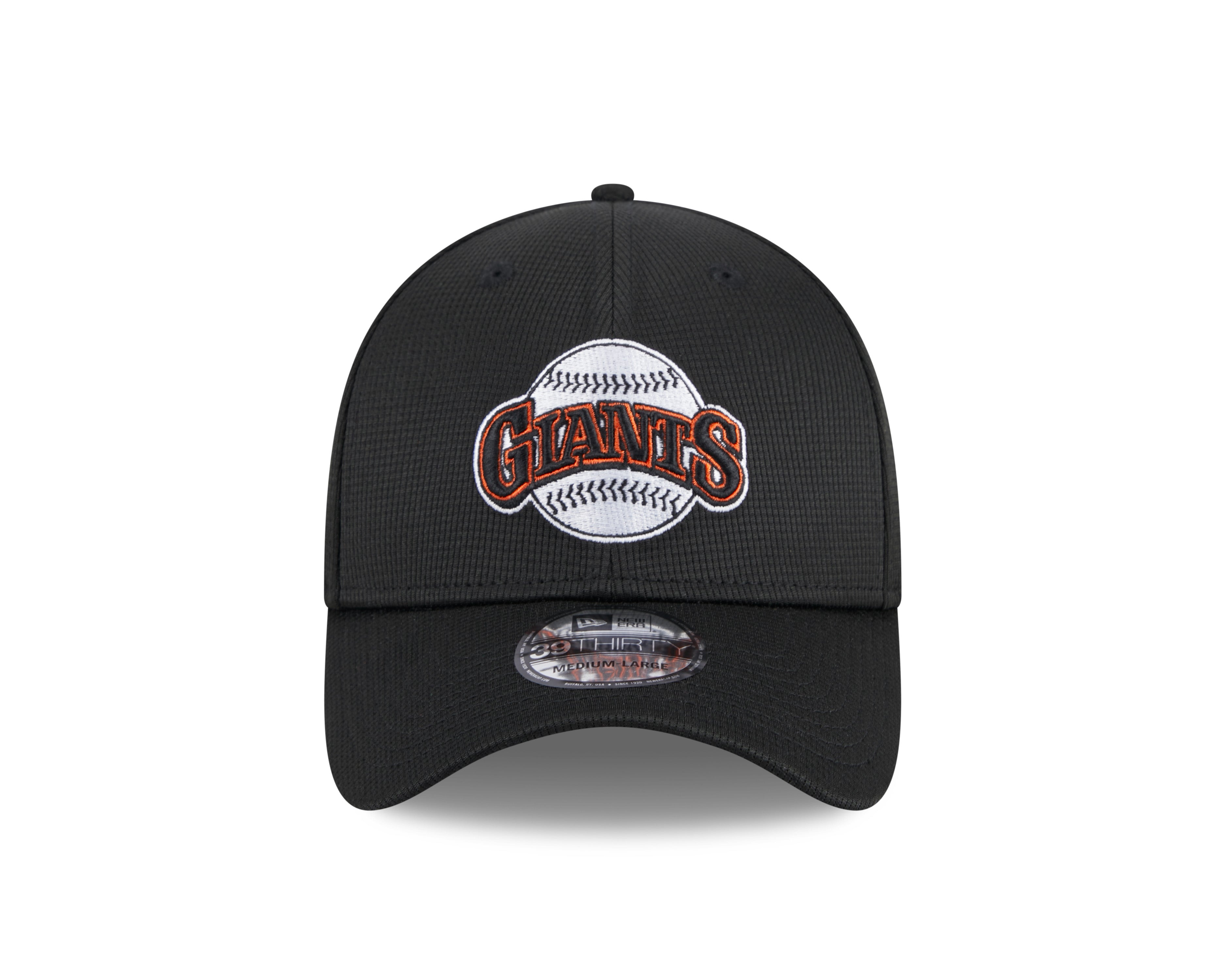 Men s San Francisco Giants New Era 2024 Batting Practice Black 39THIRTY Flex-Fit Hat Official Team Hat Sports Fan Cap Official MLB Team Hat Baseball