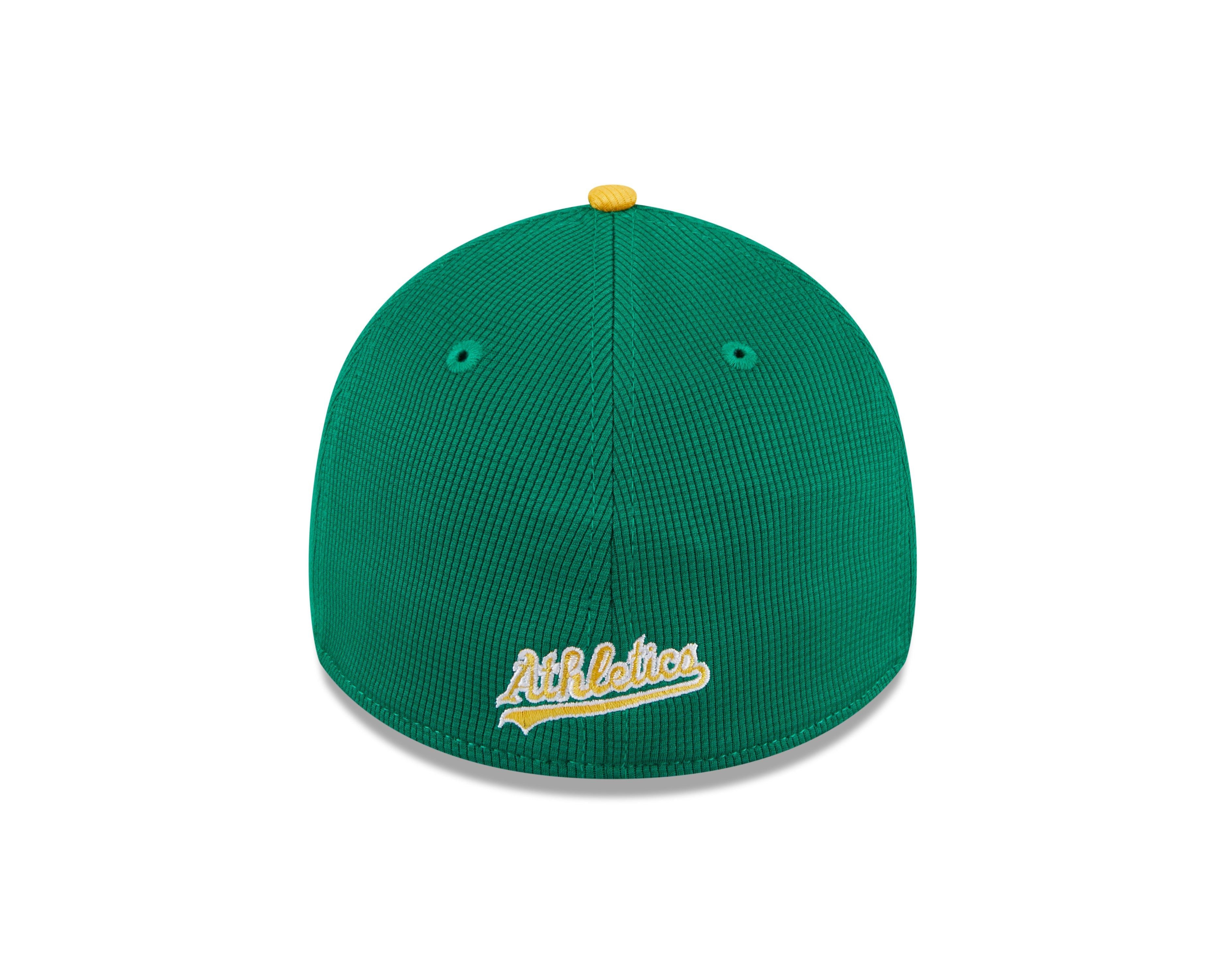 Men s Oakland Athletics New Era 2024 Batting Practice Green Yellow 39THIRTY Flex-Fit Hat Official Team Hat Sports Fan Cap Official MLB Team Hat
