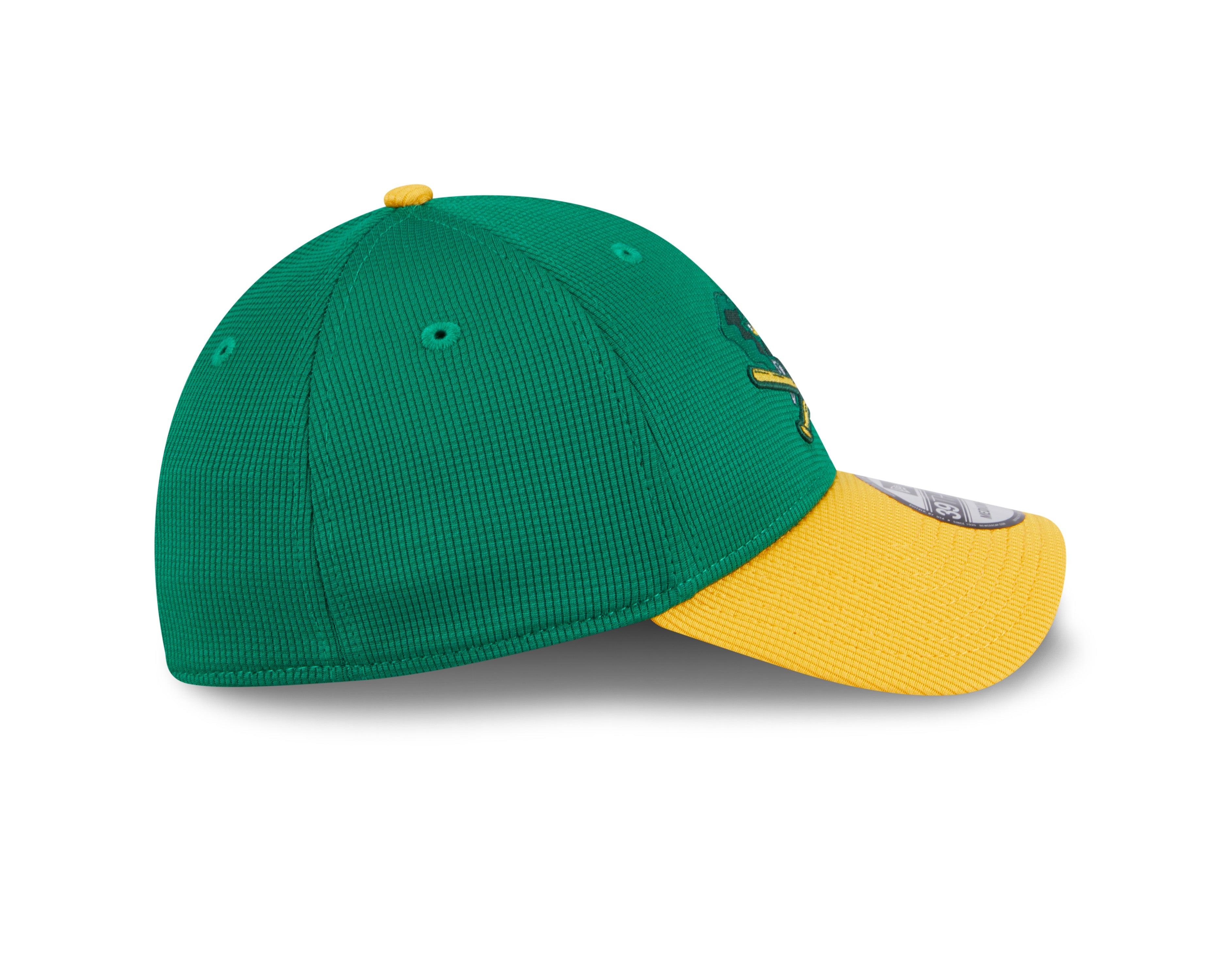 Men s Oakland Athletics New Era 2024 Batting Practice Green Yellow 39THIRTY Flex-Fit Hat Official Team Hat Sports Fan Cap Official MLB Team Hat