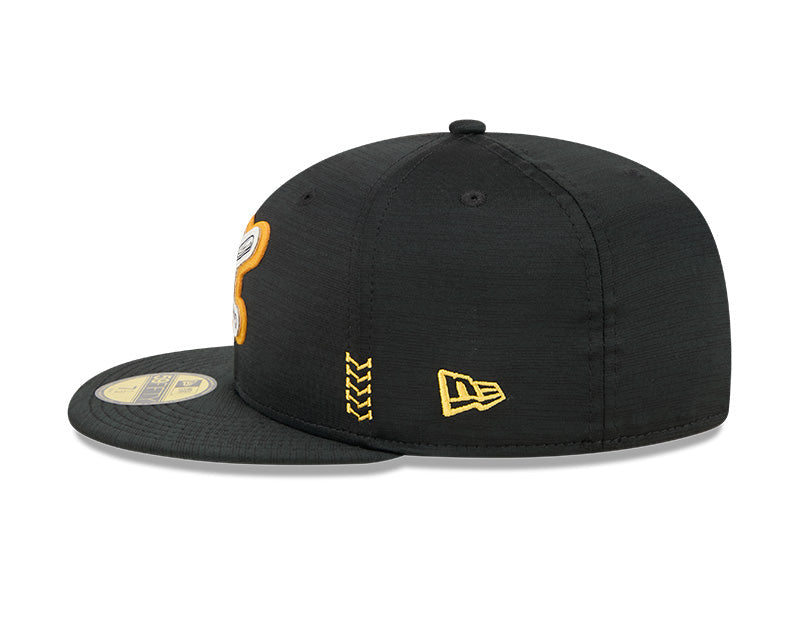 Men s Pittsburgh Pirates New Era Black 2024 Alternate Clubhouse 1914 59FIFTY Fitted Hat Official Team Hat Sports Fan Cap Official MLB Team Hat