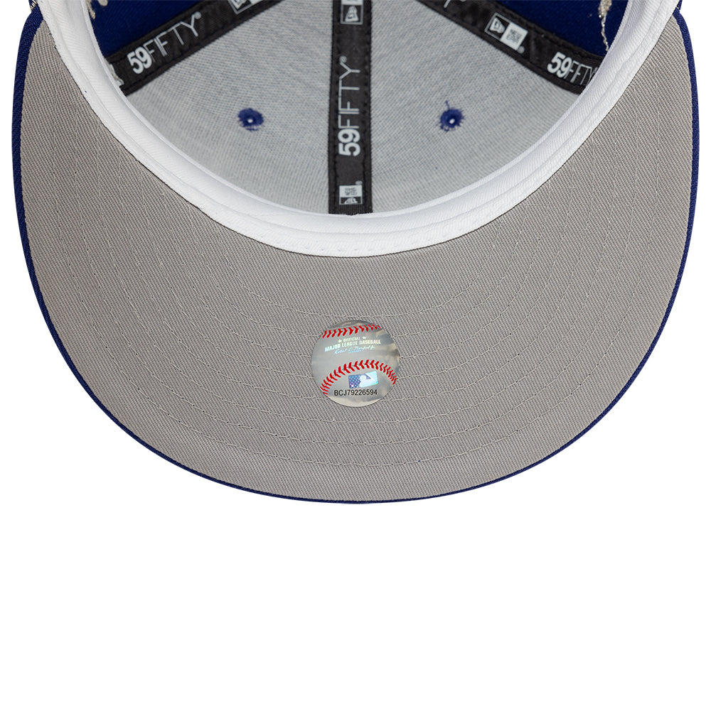 Los Angeles Dodgers MLB Zodiac 59FIFTY Fitted New Era Blue Official Team Hat Sports Fan Cap Official MLB Team Hat Baseball Fan Cap
