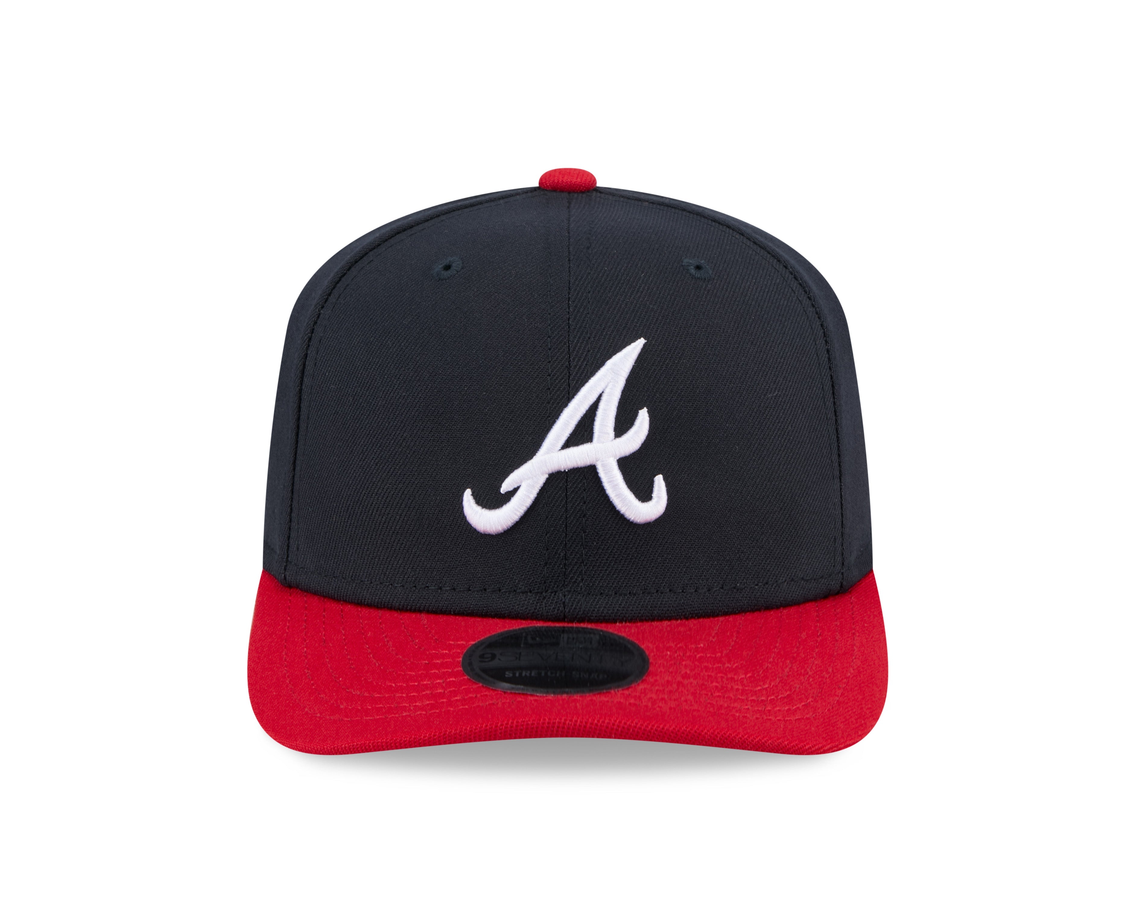Atlanta Braves New Era Navy Red 9SEVENTY Adjustable Hat Official Team Hat Sports Fan Cap Official MLB Team Hat Baseball Fan Cap