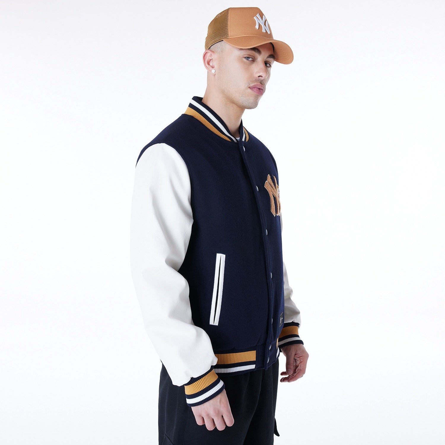 New Era - MLB Floral Varsity Jacket - New York Yankees Official Sports Fan Gear Popular Style Baseball Fan Gear