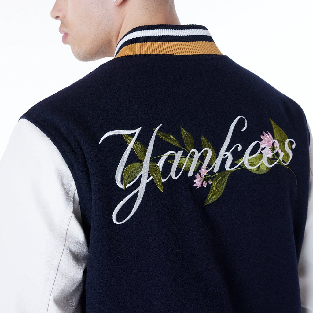 New Era - MLB Floral Varsity Jacket - New York Yankees Official Sports Fan Gear Popular Style Baseball Fan Gear