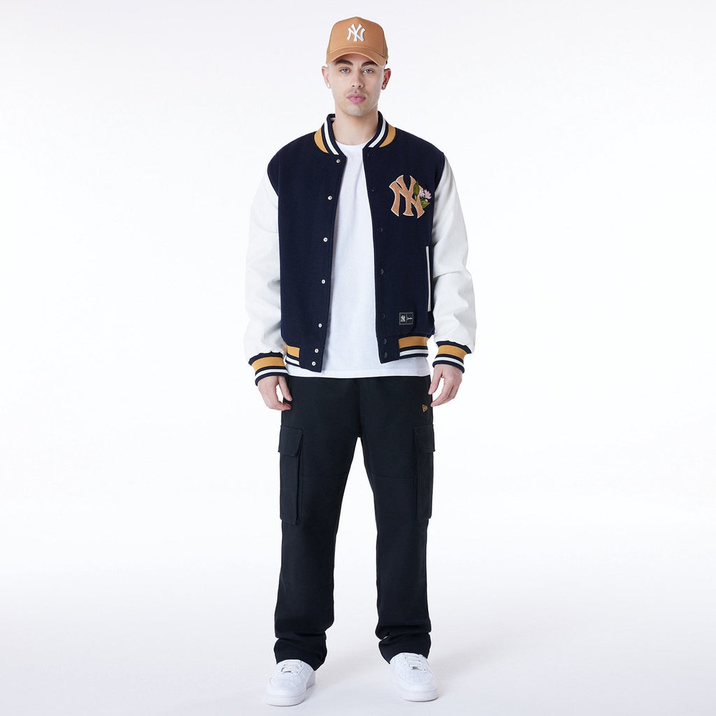 New Era - MLB Floral Varsity Jacket - New York Yankees Official Sports Fan Gear Popular Style Baseball Fan Gear