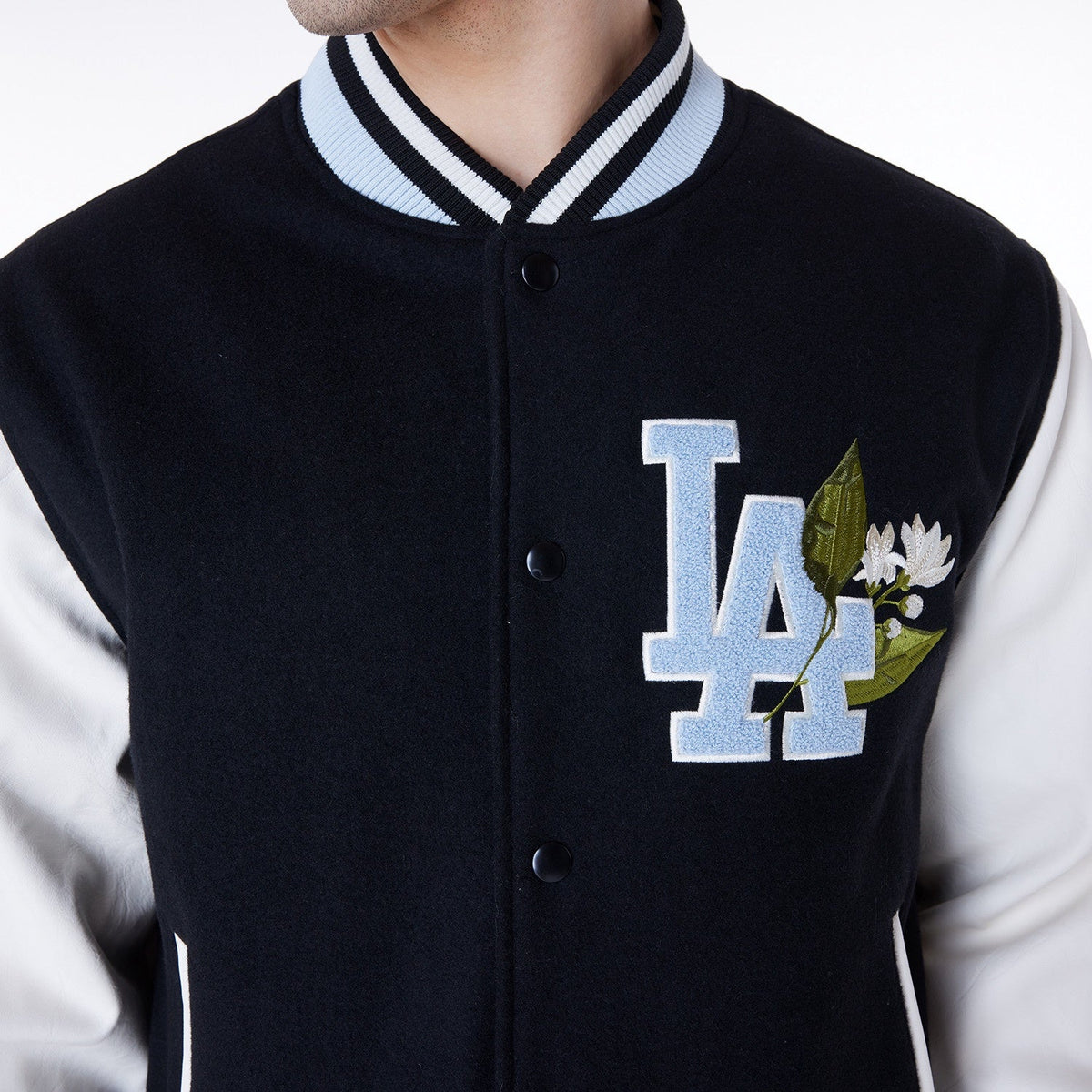 New Era - MLB Floral Varsity Jacket - Los Angeles Dodgers Official Sports Fan Gear Popular Style Baseball Fan Gear