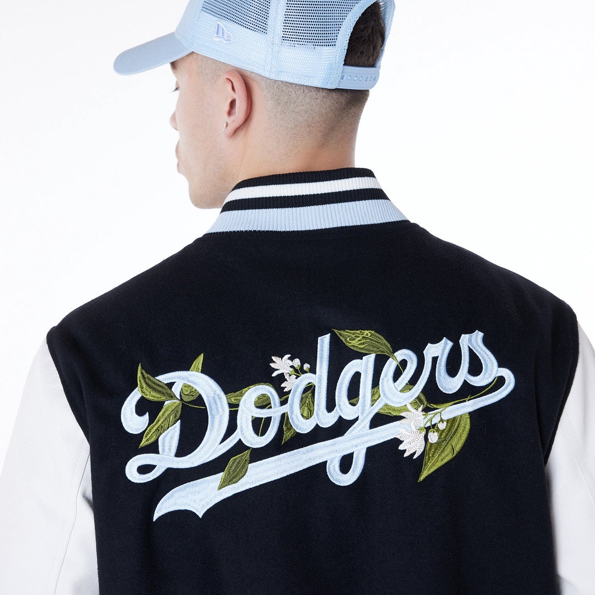 New Era - MLB Floral Varsity Jacket - Los Angeles Dodgers Official Sports Fan Gear Popular Style Baseball Fan Gear