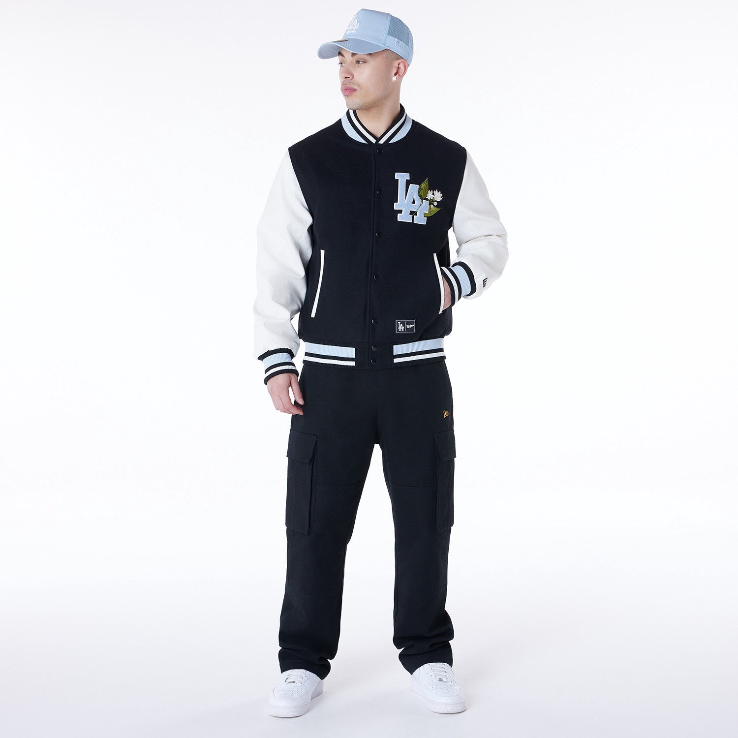 New Era - MLB Floral Varsity Jacket - Los Angeles Dodgers Official Sports Fan Gear Popular Style Baseball Fan Gear
