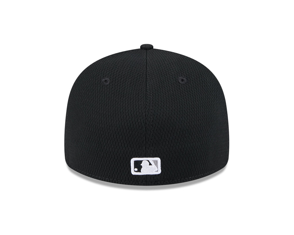 Chicago White Sox New Era Black 2025 Clubhouse Alternate 59FIFTY Low Profile Fitted Hat Official Team Hat Sports Fan Cap Official MLB Team Hat