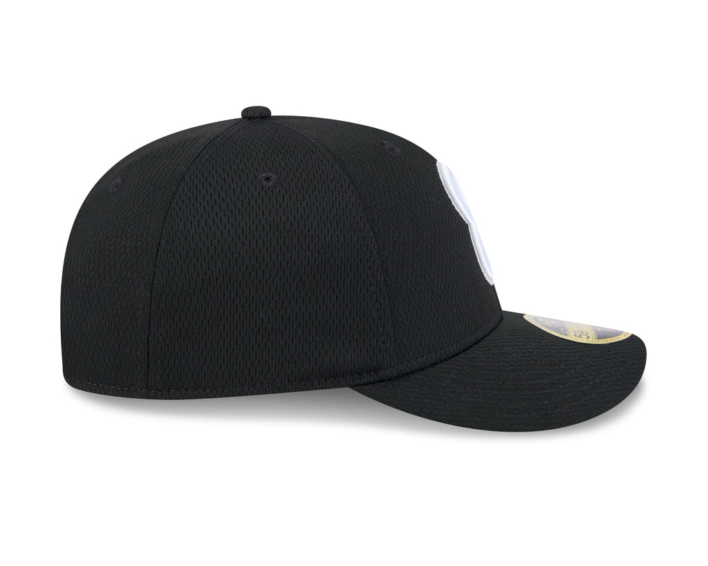 Chicago White Sox New Era Black 2025 Clubhouse Alternate 59FIFTY Low Profile Fitted Hat Official Team Hat Sports Fan Cap Official MLB Team Hat