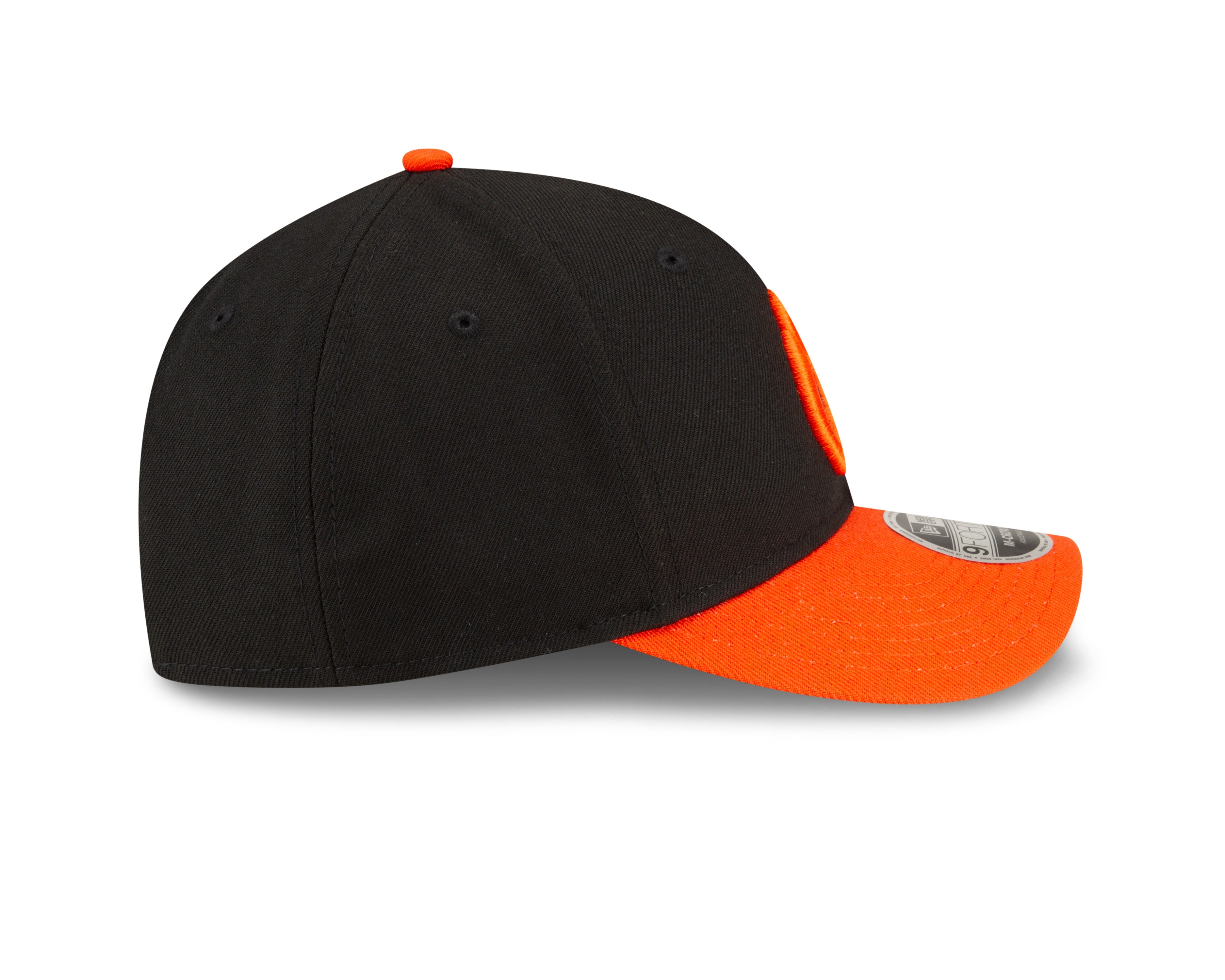 Baltimore Orioles Black Orange Alternate New Era Player Replica M-Crown 9FORTY Adjustable Hat Official Team Hat Sports Fan Cap Official MLB Team Hat