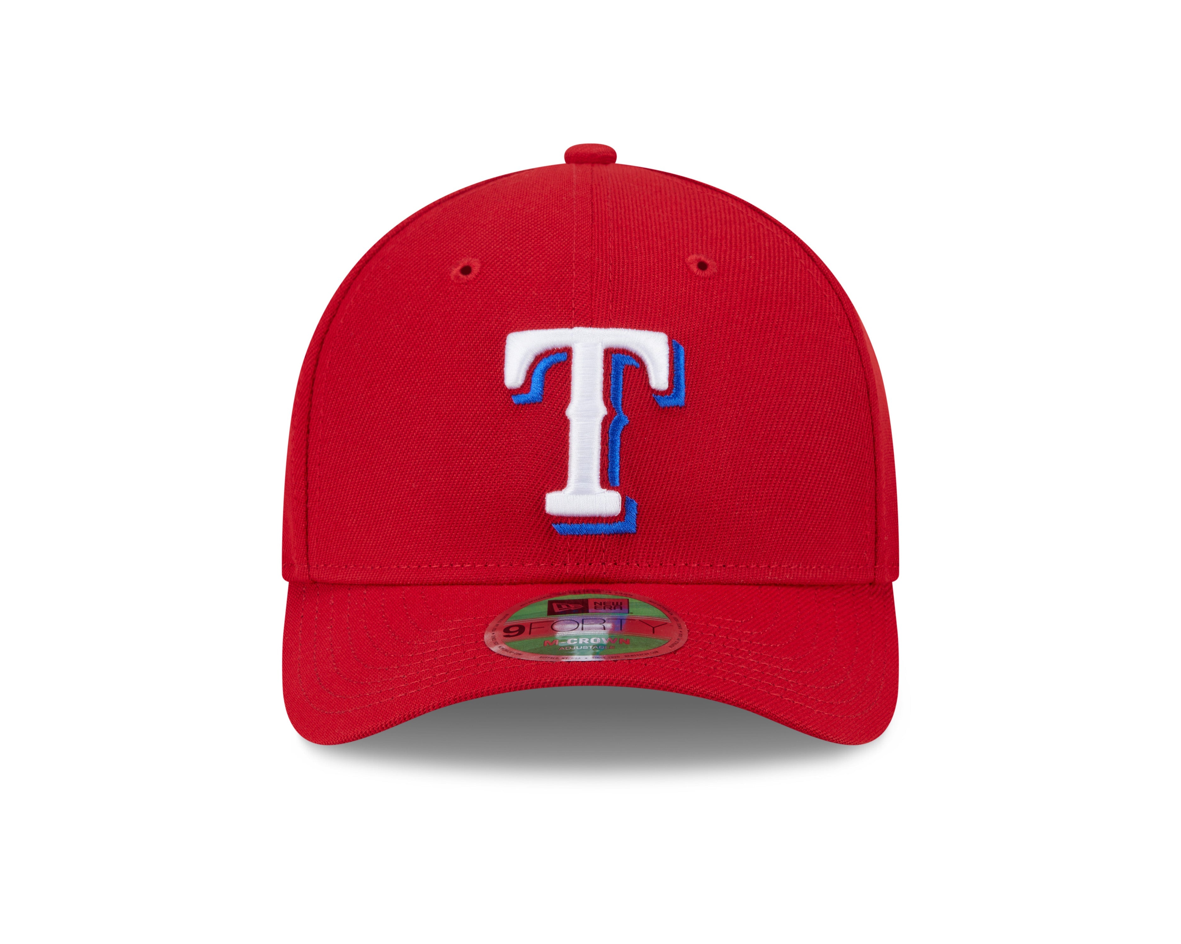 Texas Rangers Red Alternate New Era Player Replica M-Crown 9FORTY Adjustable Hat Official Team Hat Sports Fan Cap Official MLB Team Hat Baseball Fan