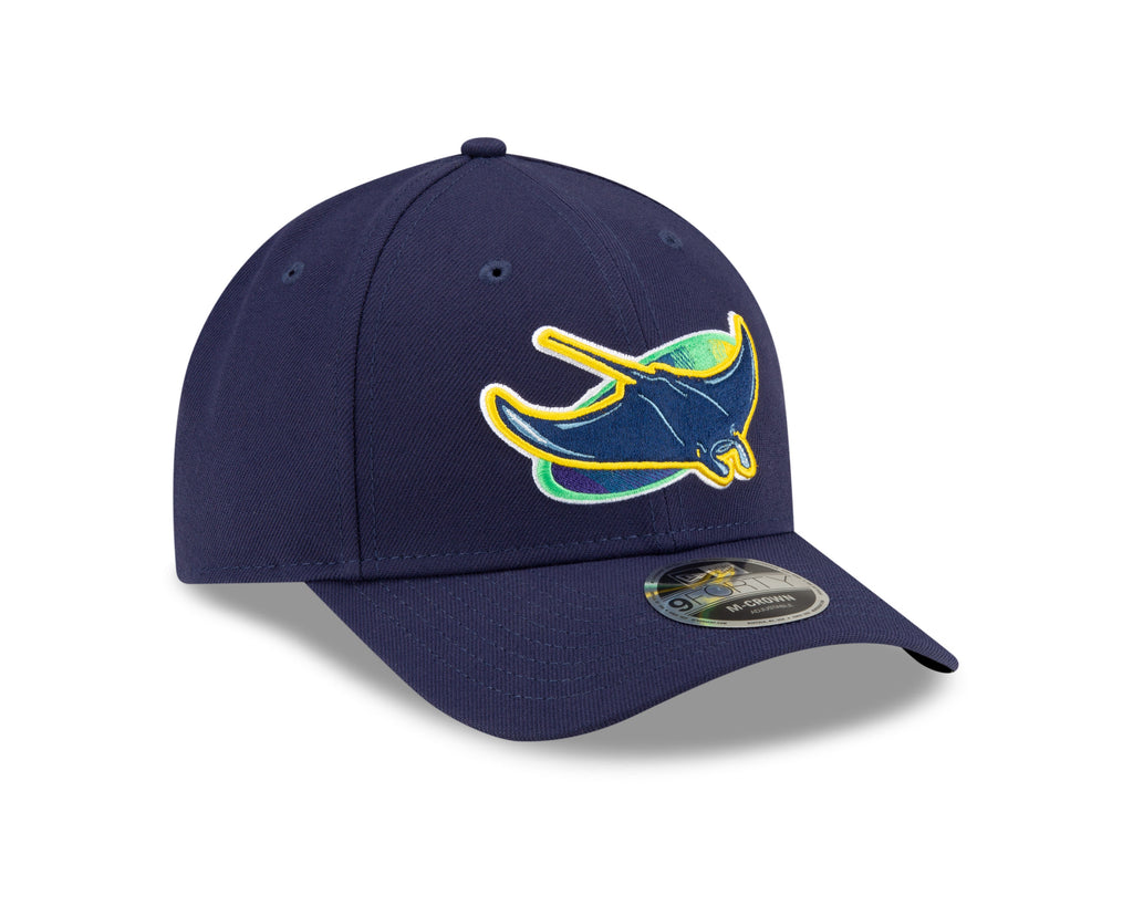 Tampa Bay Rays Alternate Navy New Era Player Replica M-Crown 9FORTY Adjustable Hat Official Team Hat Sports Fan Cap Official MLB Team Hat Baseball