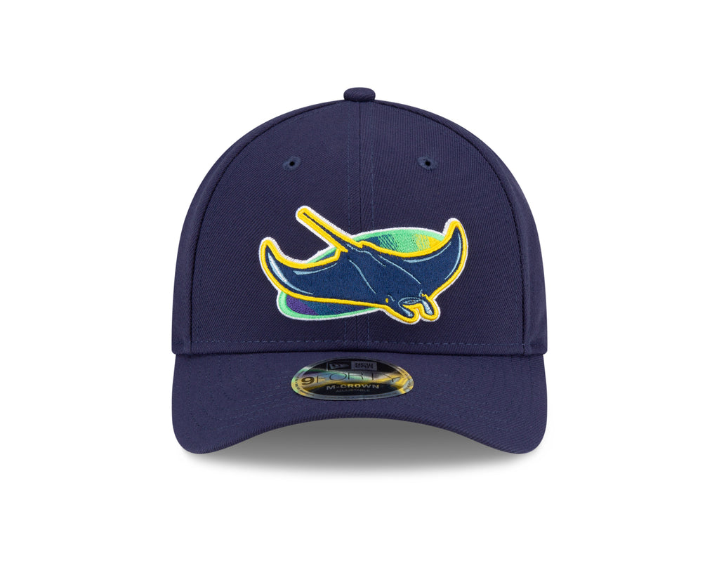 Tampa Bay Rays Alternate Navy New Era Player Replica M-Crown 9FORTY Adjustable Hat Official Team Hat Sports Fan Cap Official MLB Team Hat Baseball